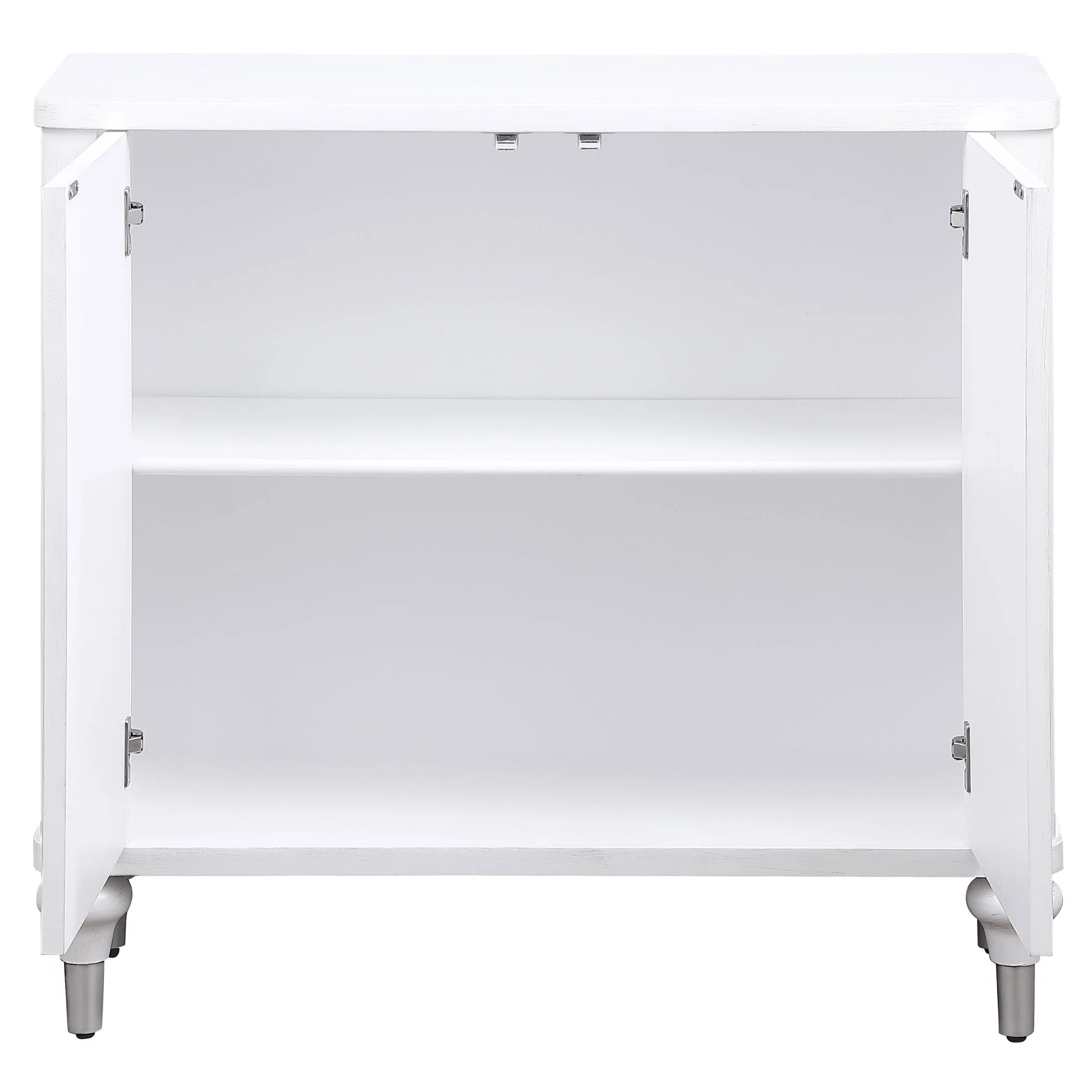 Cardella 2-door Mandala Accent Cabinet Distressed White - Image 2