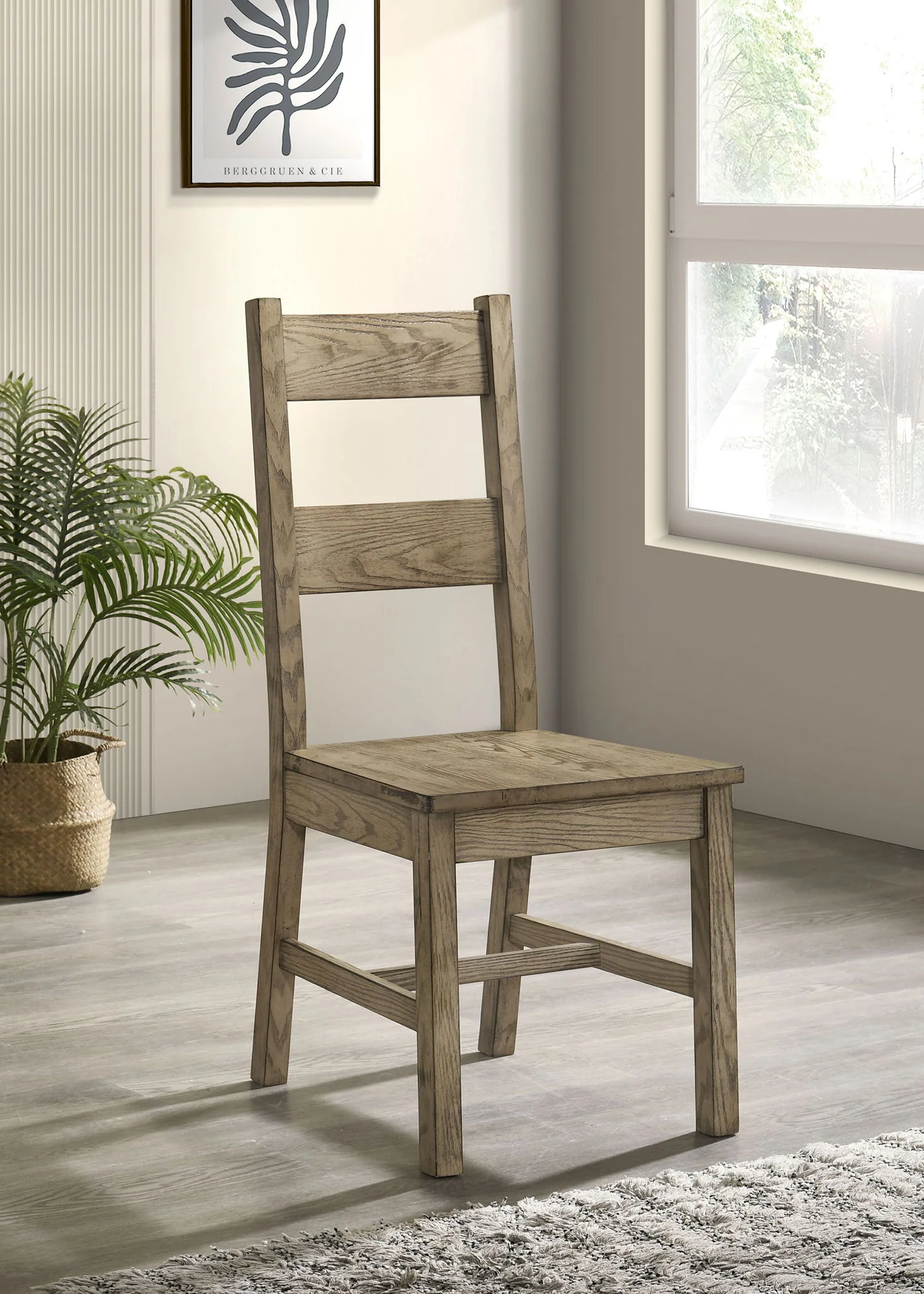Cardova Solid Wood Dining Side Chair Vineyard Oak (Set of 2) - Image 3
