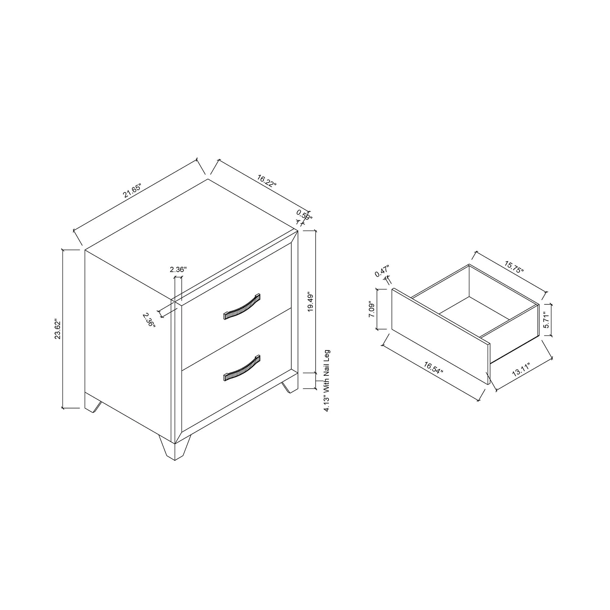 Carlos - Nightstand - Black - Image 3