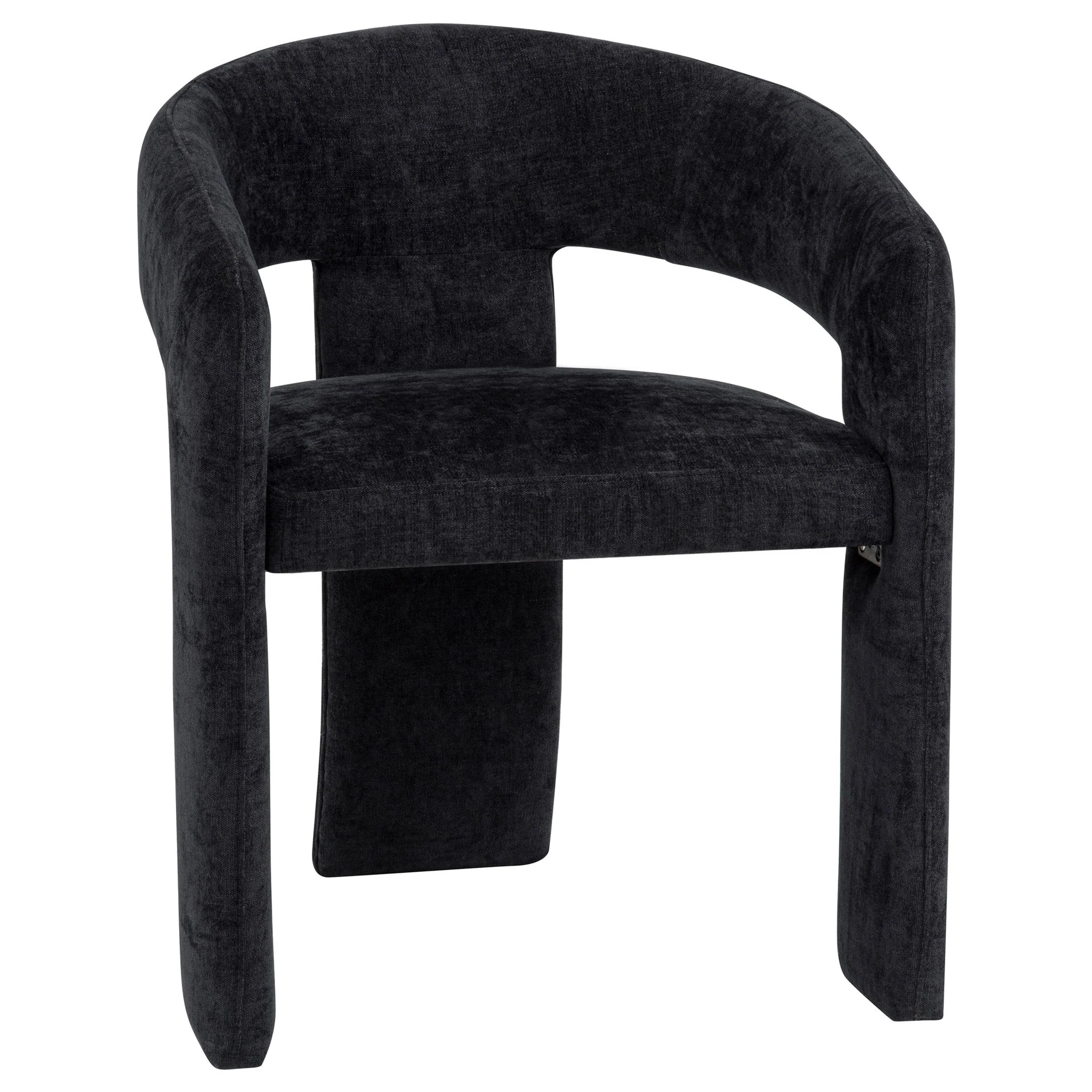 Carlow Upholstered Dining Arm Chair Black (Set of 2) - Image 4