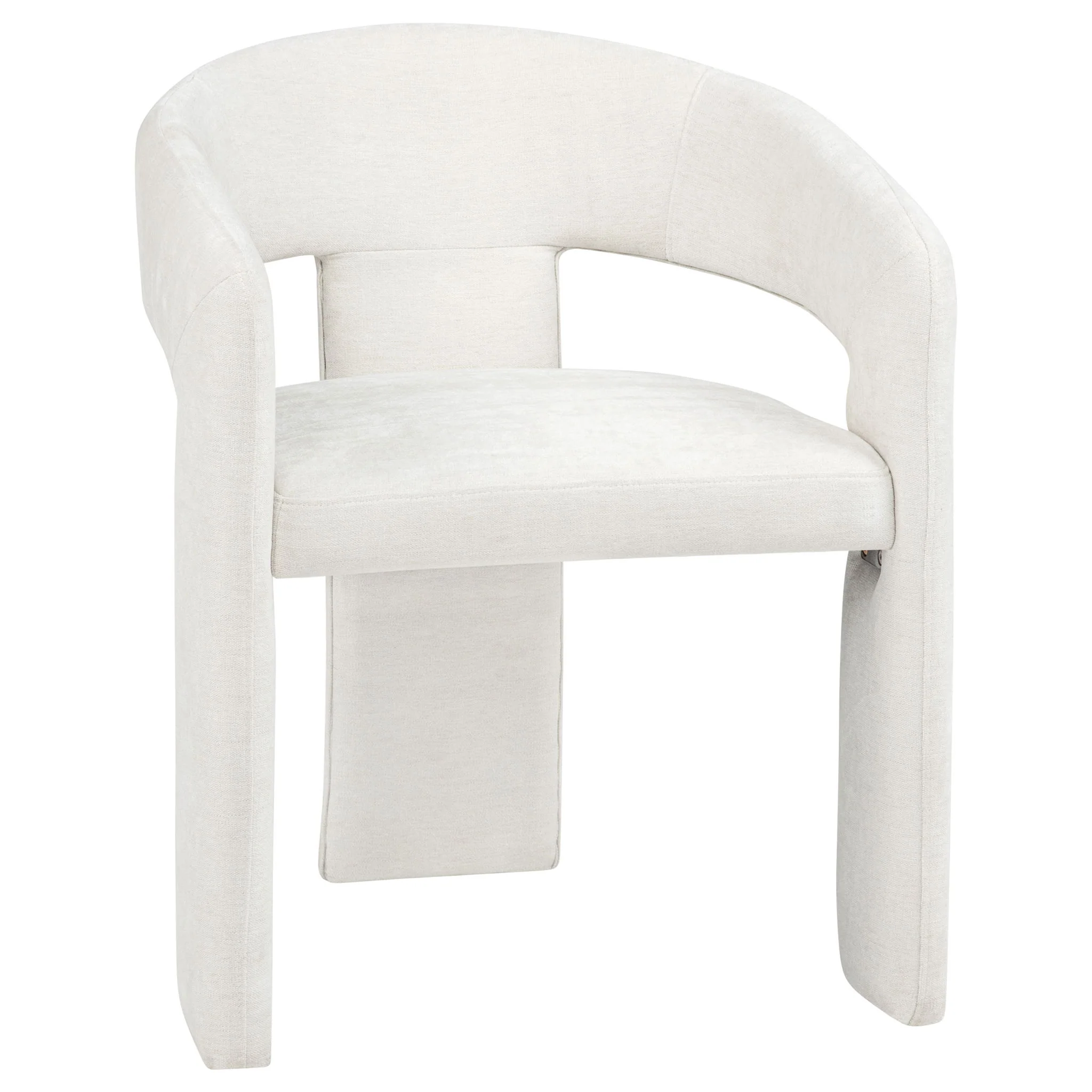 Carlow Upholstered Dining Arm Chair White (Set of 2) - Image 4