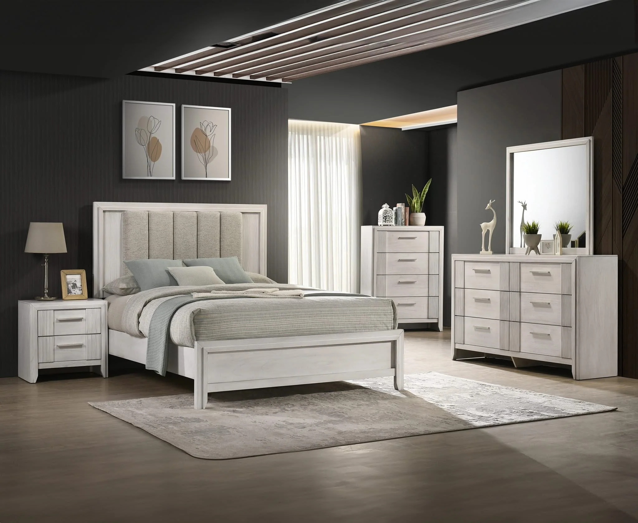 Carlton - Night Stand - White Mist - Image 4