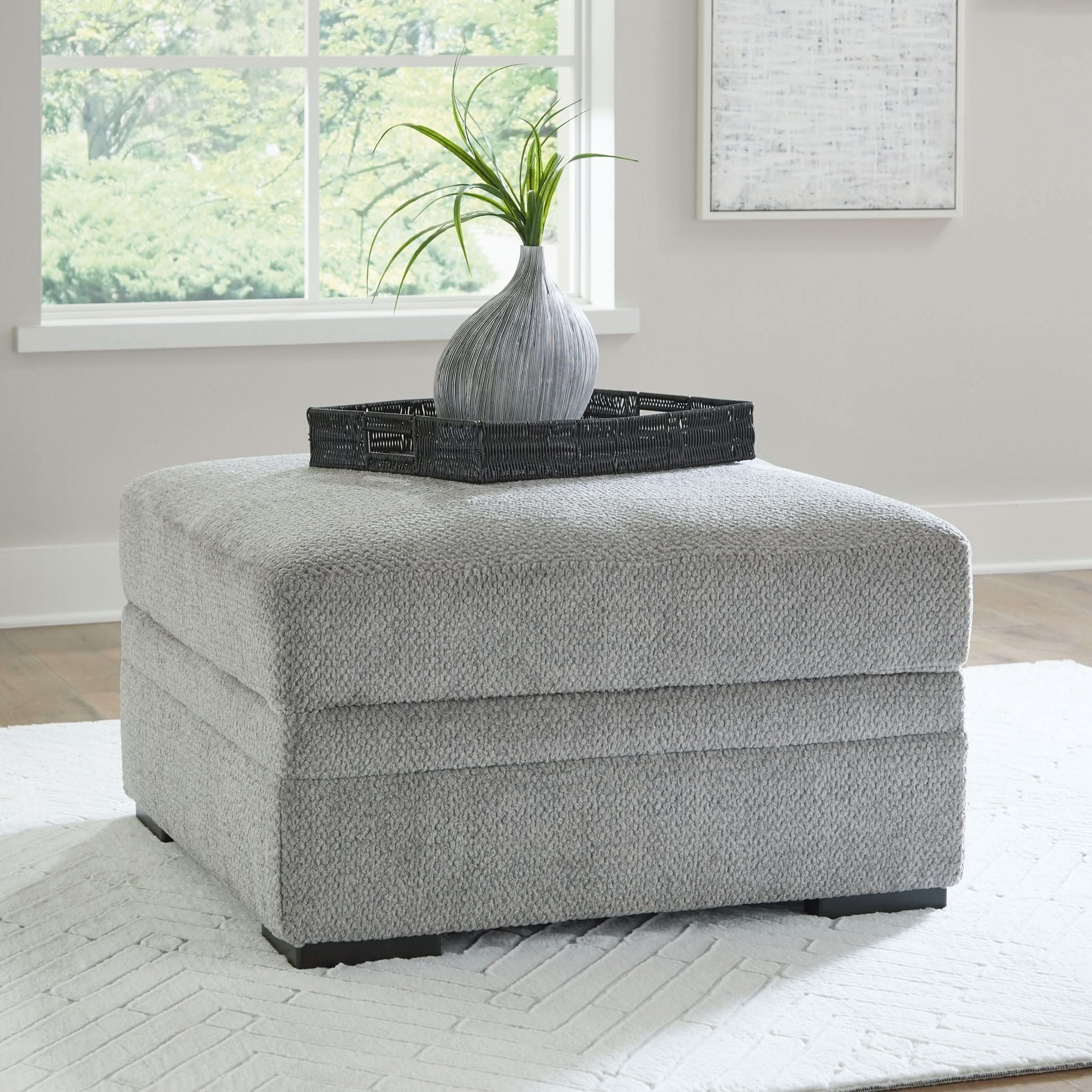 Casselbury - Ottoman With Storage - Cement - Image 3