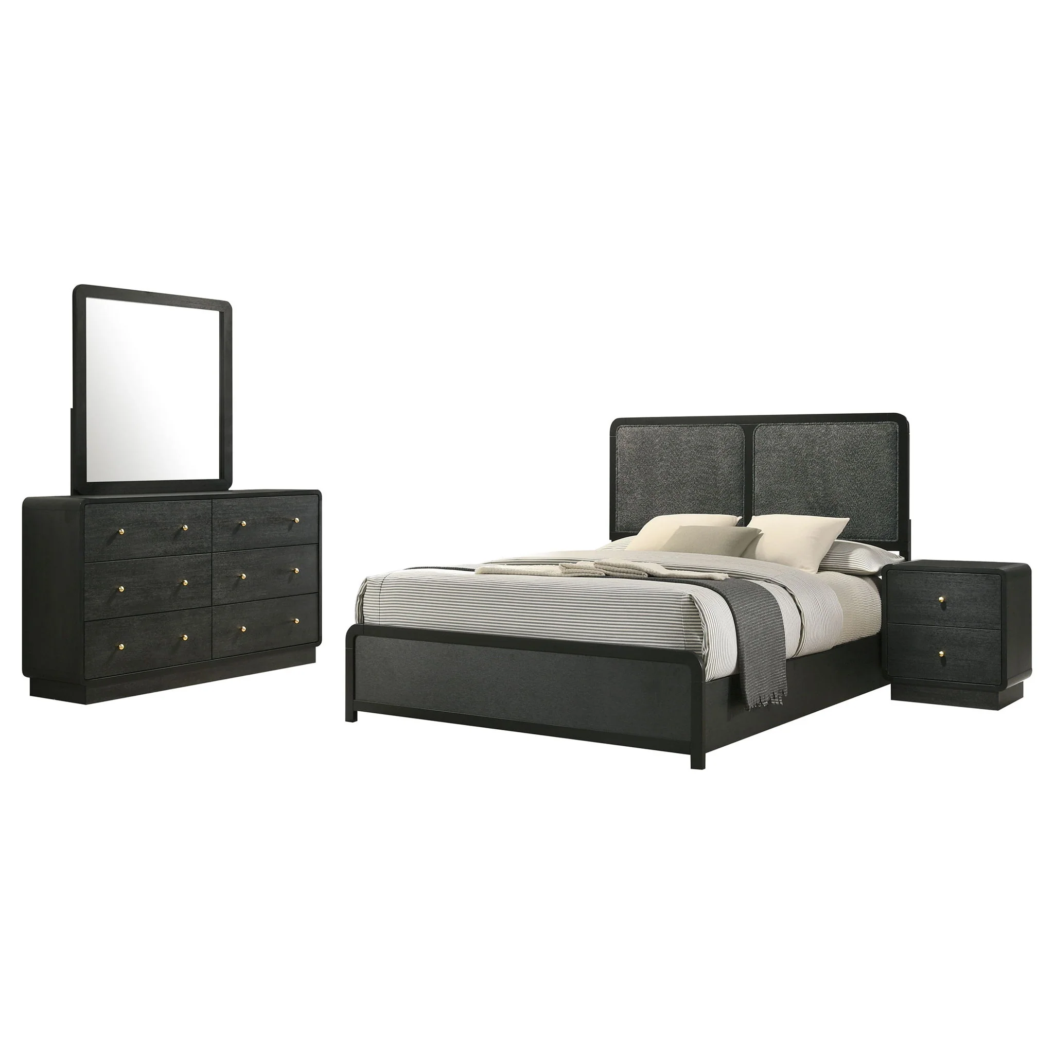 Cavelle 4-piece Queen Bedroom Set Black - Image 2