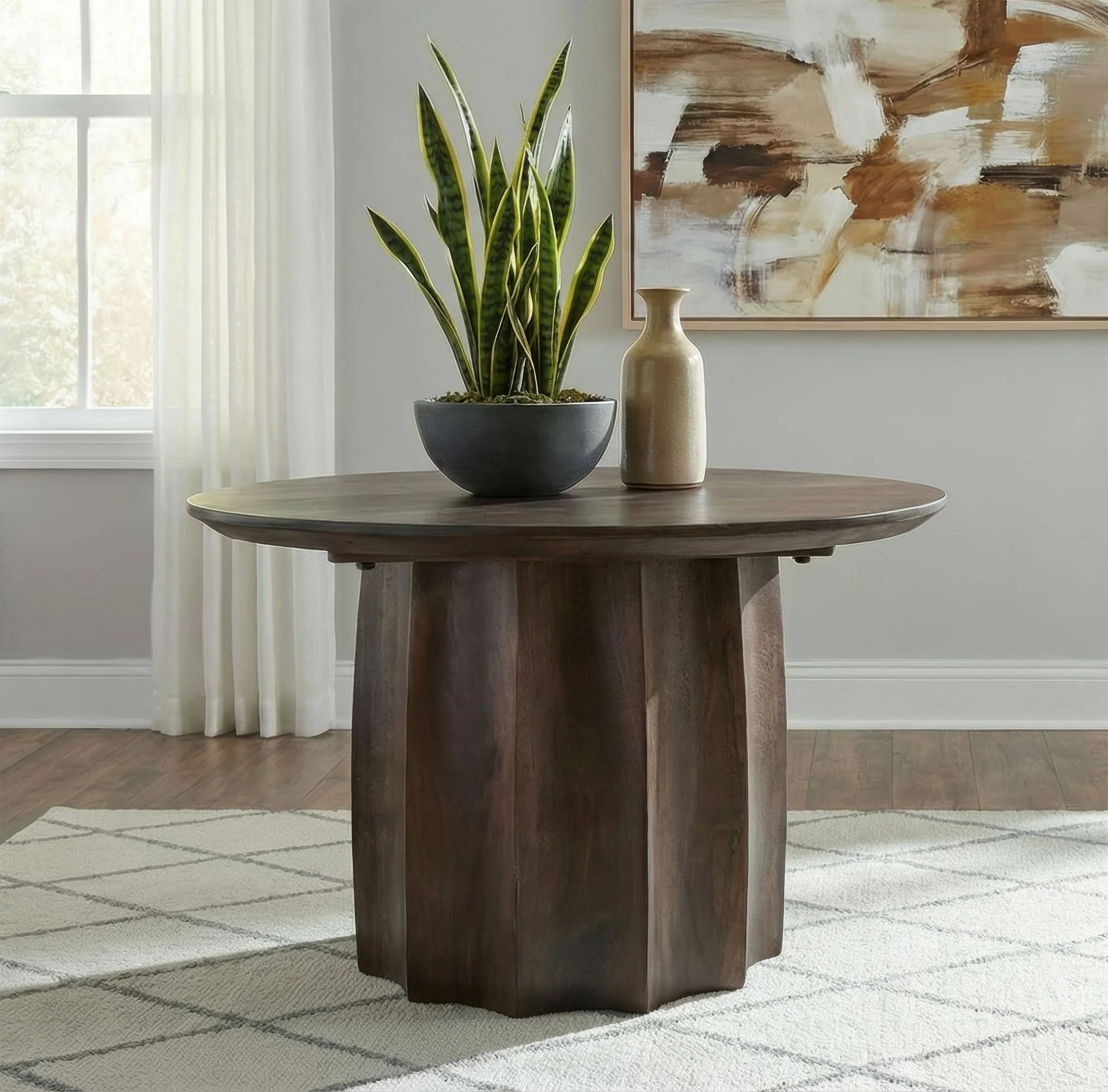 Cayenne Solid Mango Wood Cocktail Coffee Table Walnut - Image 3