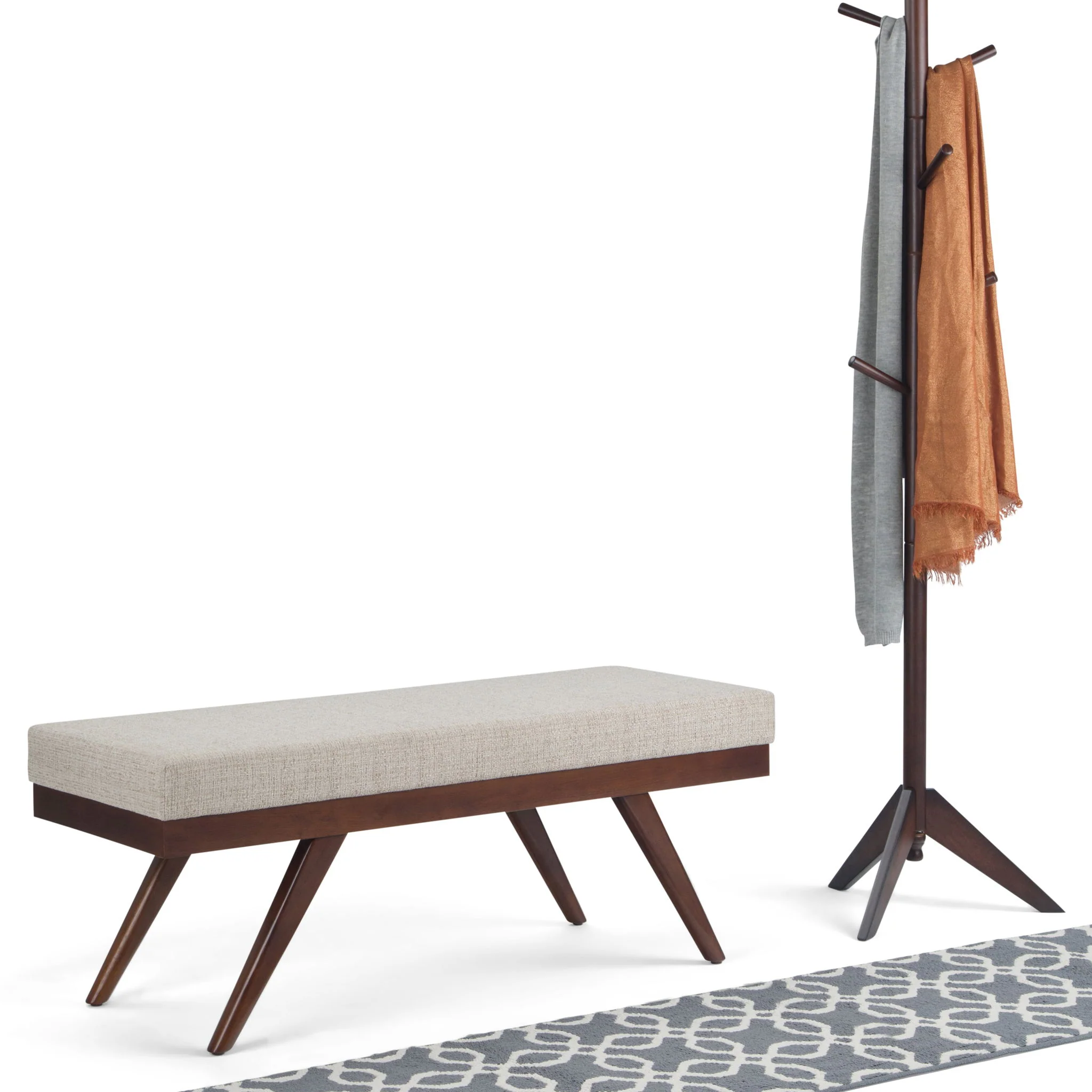 Chanelle - Mid-Century Ottoman Bench - Image 7