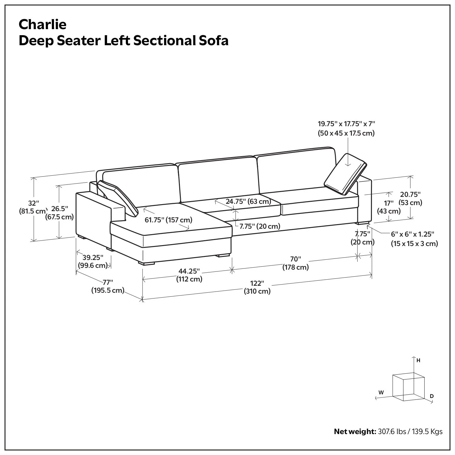 Charlie - Upholstered Deep Seater Sectional Sofa - Image 8
