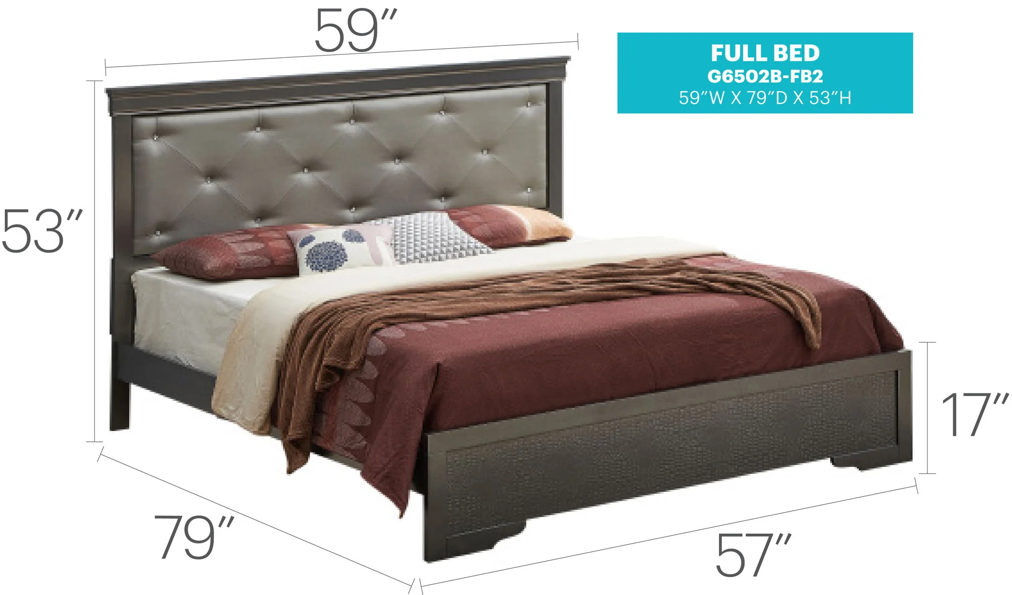 Chic Elegantly Designed Transitional Bed - Image 10