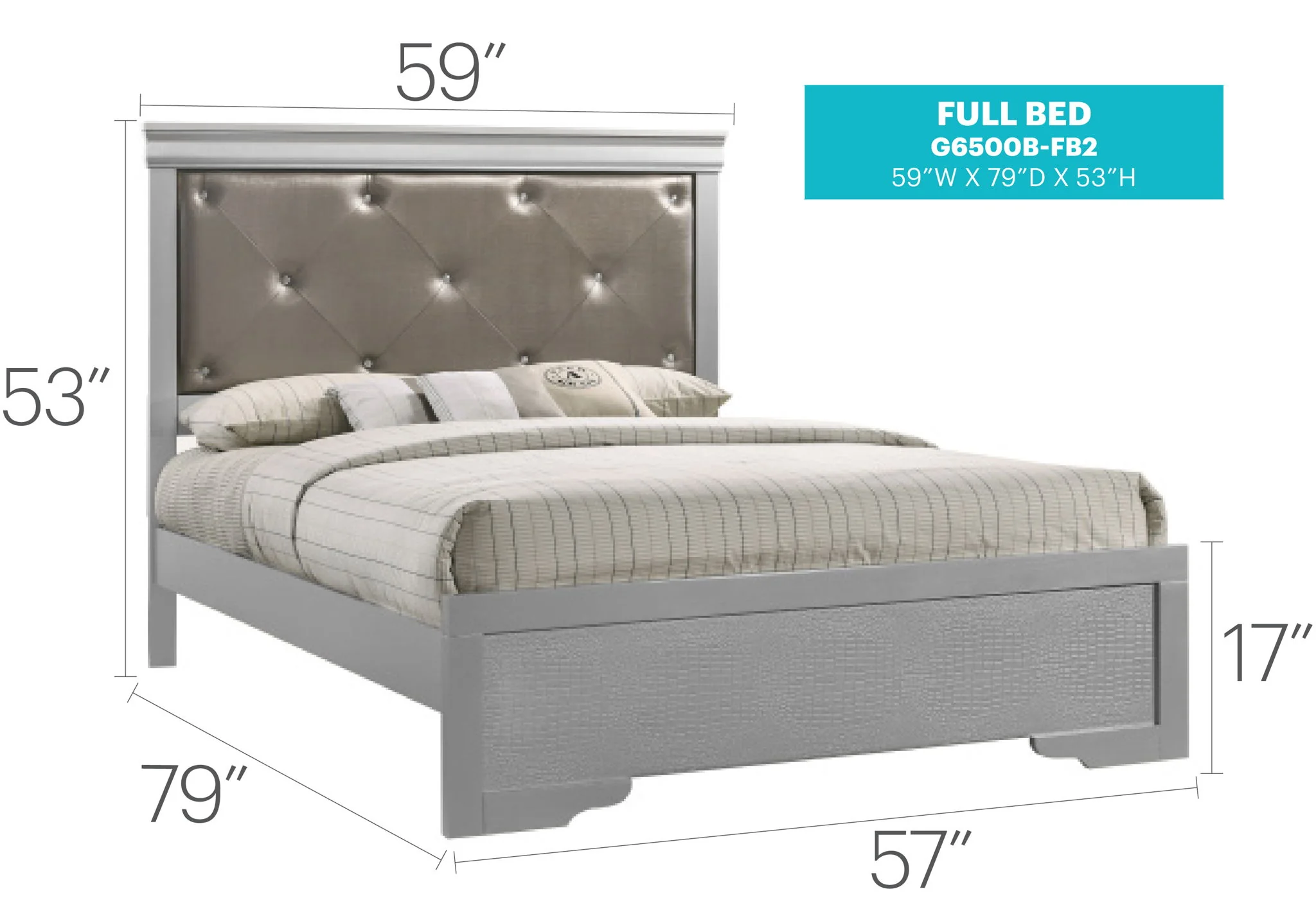 Chic Elegantly Designed Transitional Bed - Image 14