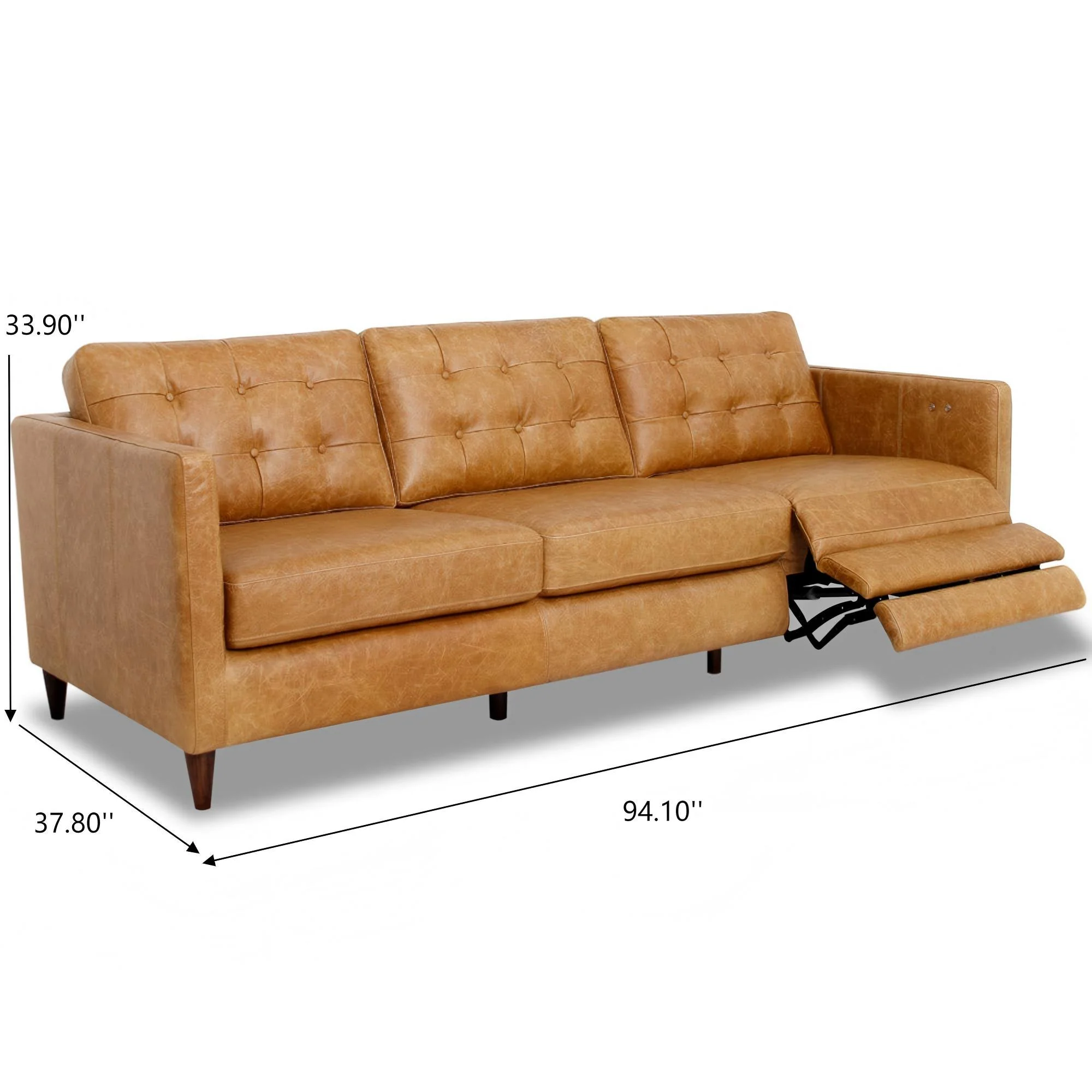 Christopher - Electric Inclining Sofa Left Facing - Tan - Image 2