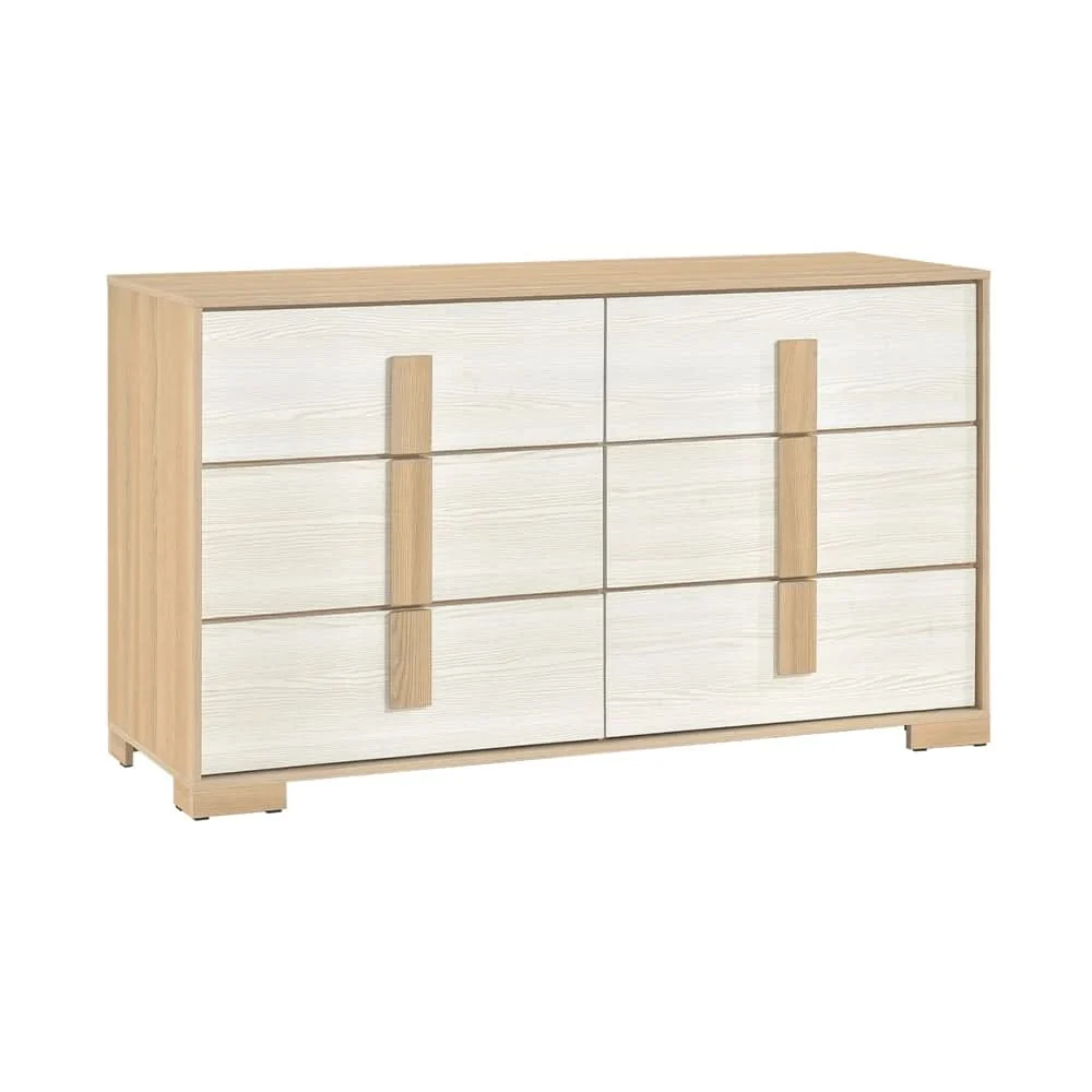 City Avenue Two-Tone Contemporary Youth 5-Piece Bedroom Set with Natural Wood Grain Finish (Twin/Full) - Image 7