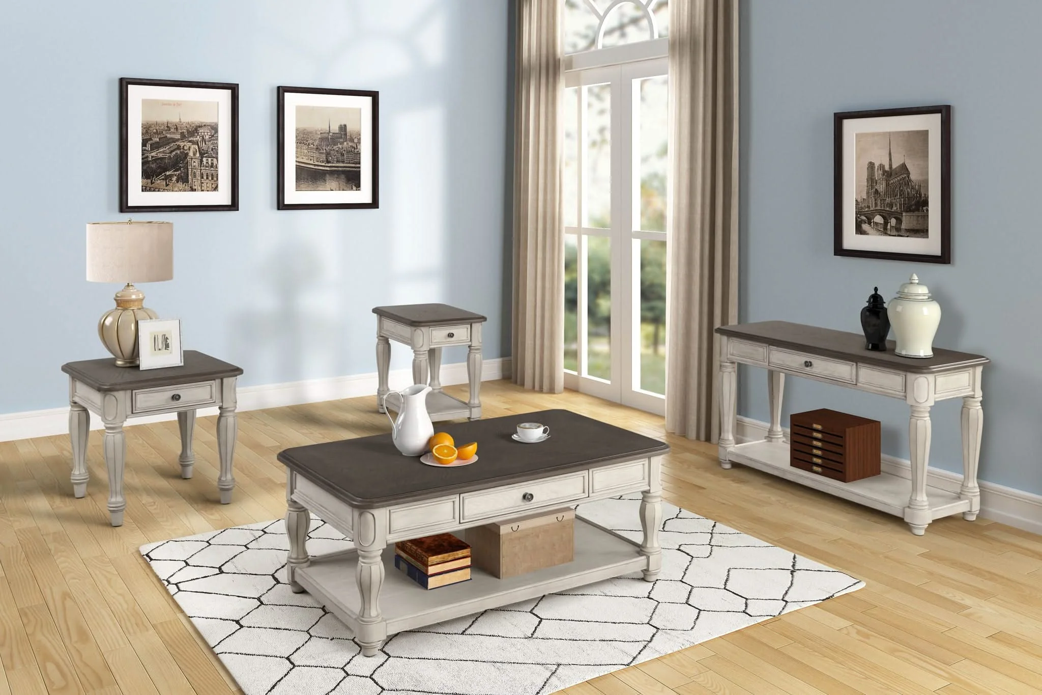 Classic Design Table With Storage - Image 6
