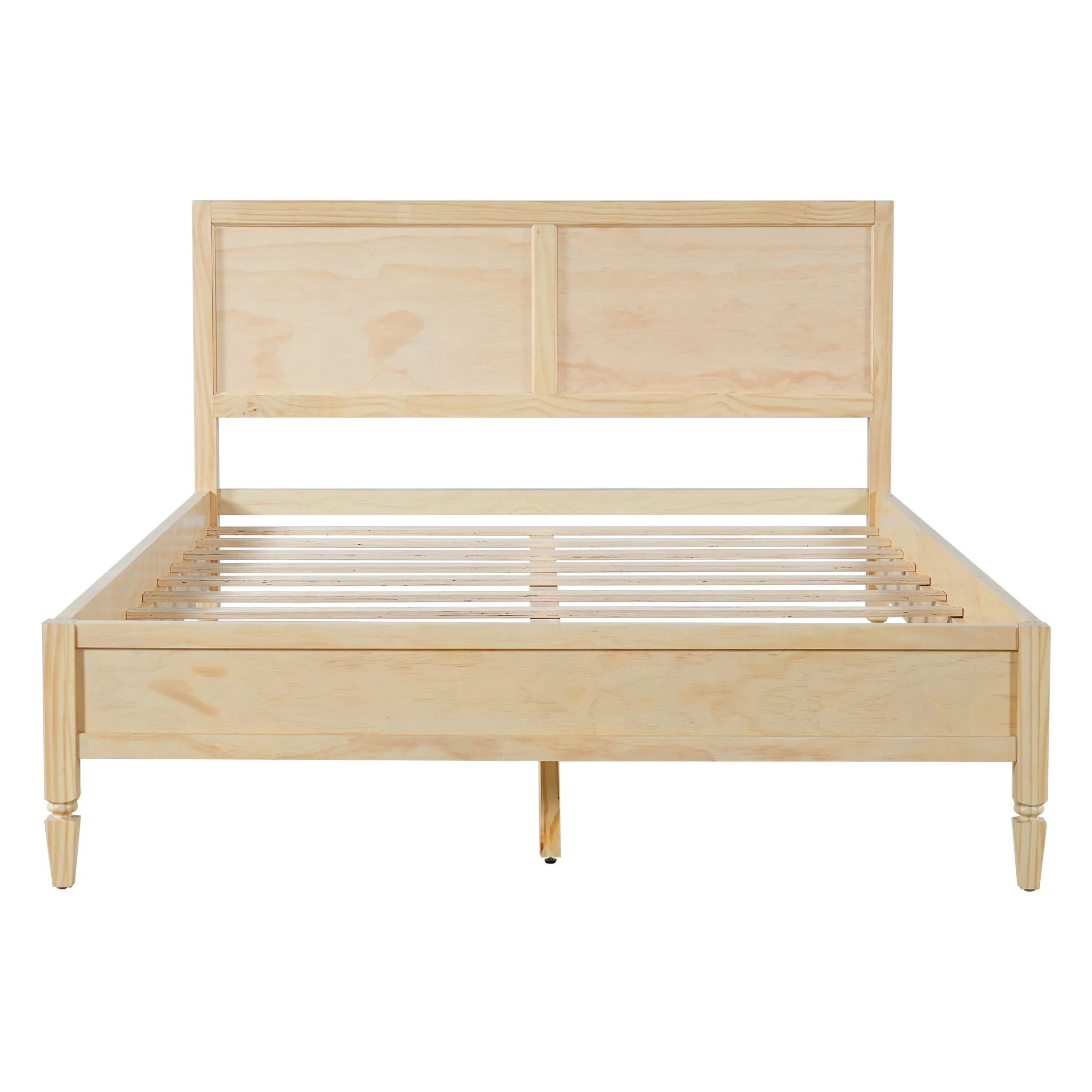 Classic Platform Bed Frame With Panel Headboard - Image 4