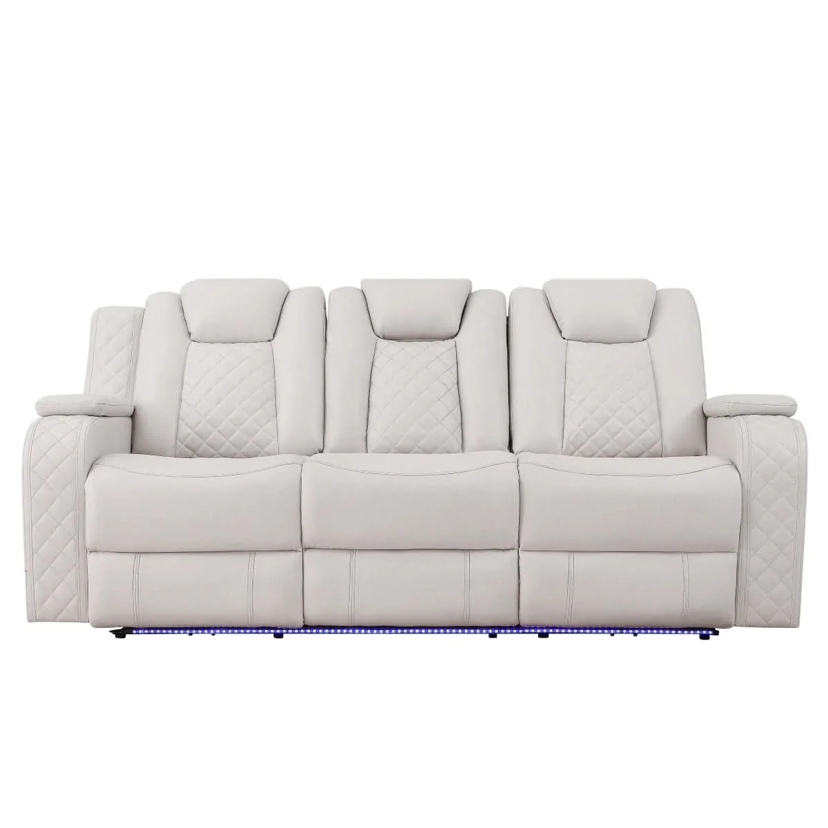 Cleo Black or Dove Contemporary Power Reclining Living Room Set with Power Headrests LED Lights and Bluetooth Speakers - Image 10