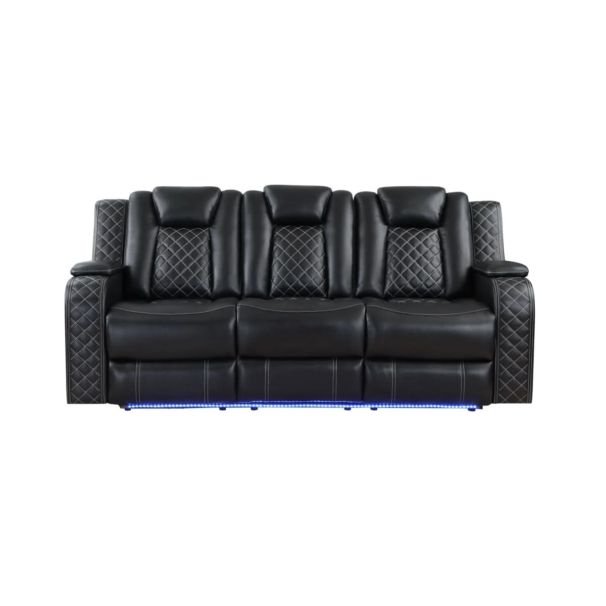 Cleo Black or Dove Contemporary Power Reclining Living Room Set with Power Headrests LED Lights and Bluetooth Speakers - Image 22