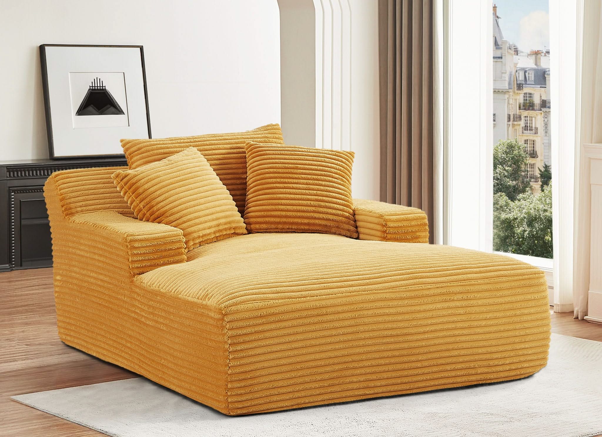 Cloudline - Oversized Chaise Lounge, Modern Comfy Couch With Full Foam Cushioning, Cozy Sleeper Sofabed - Image 15