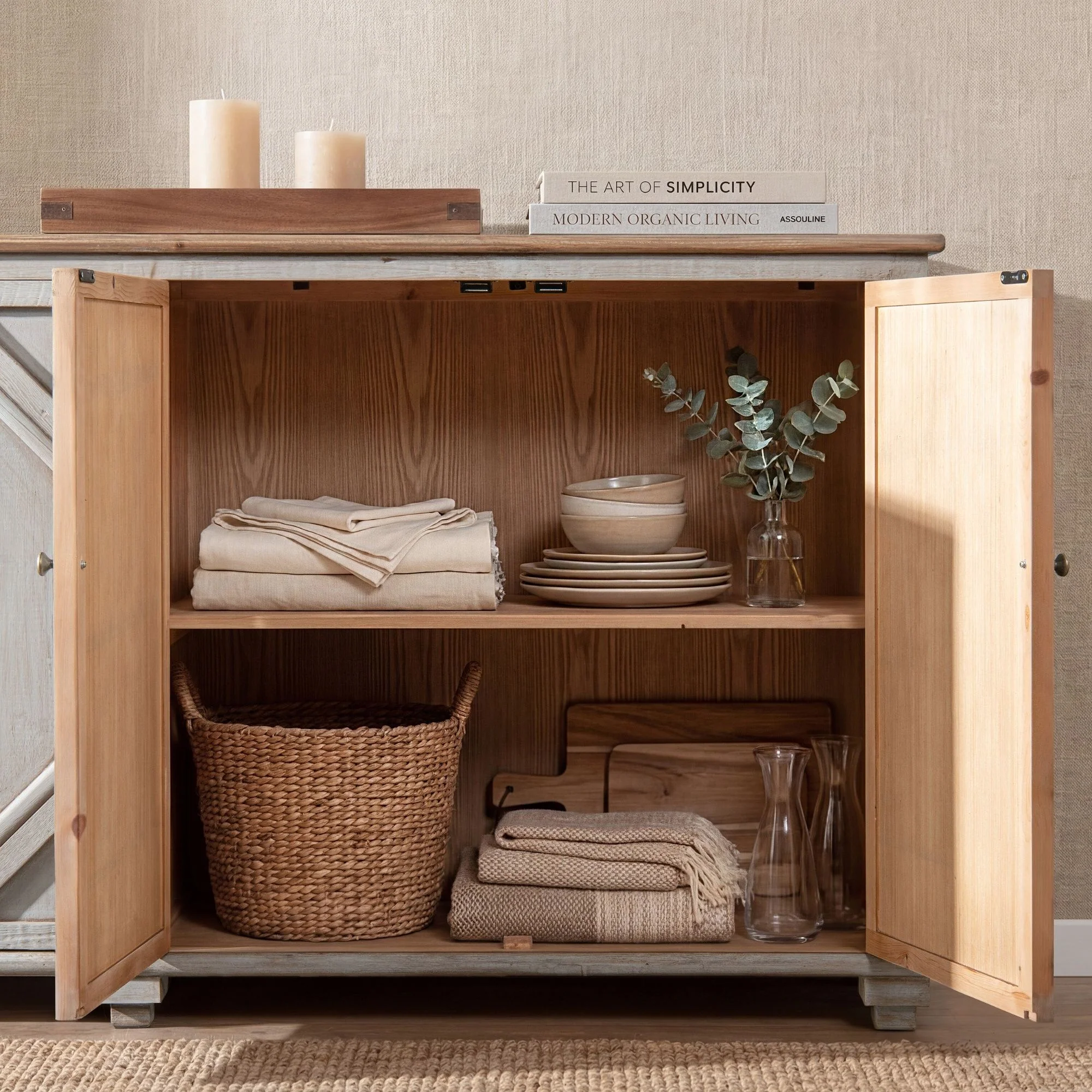 Colette - 6 Door Cabinet Sideboard - Brown - Image 3