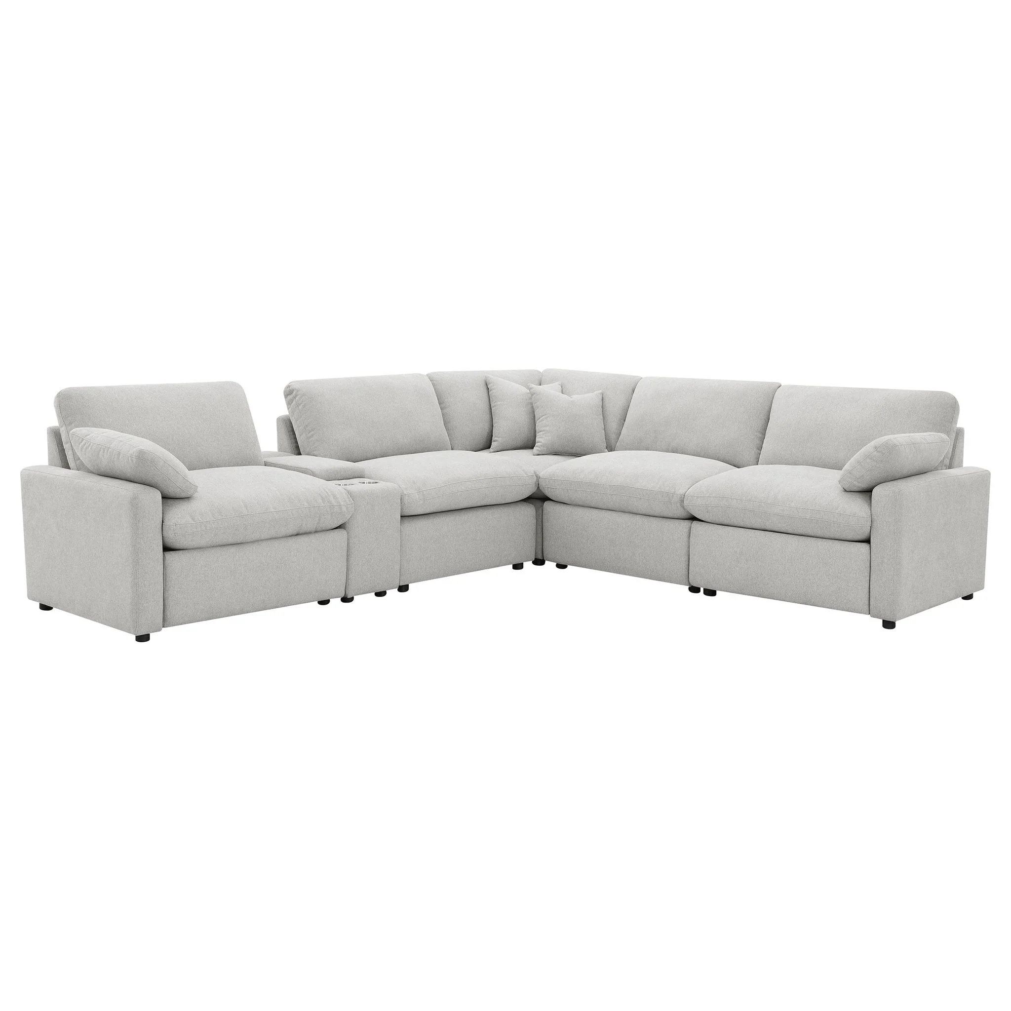 Collins 6-piece Modular Power Reclining Sectional Grey - Image 2
