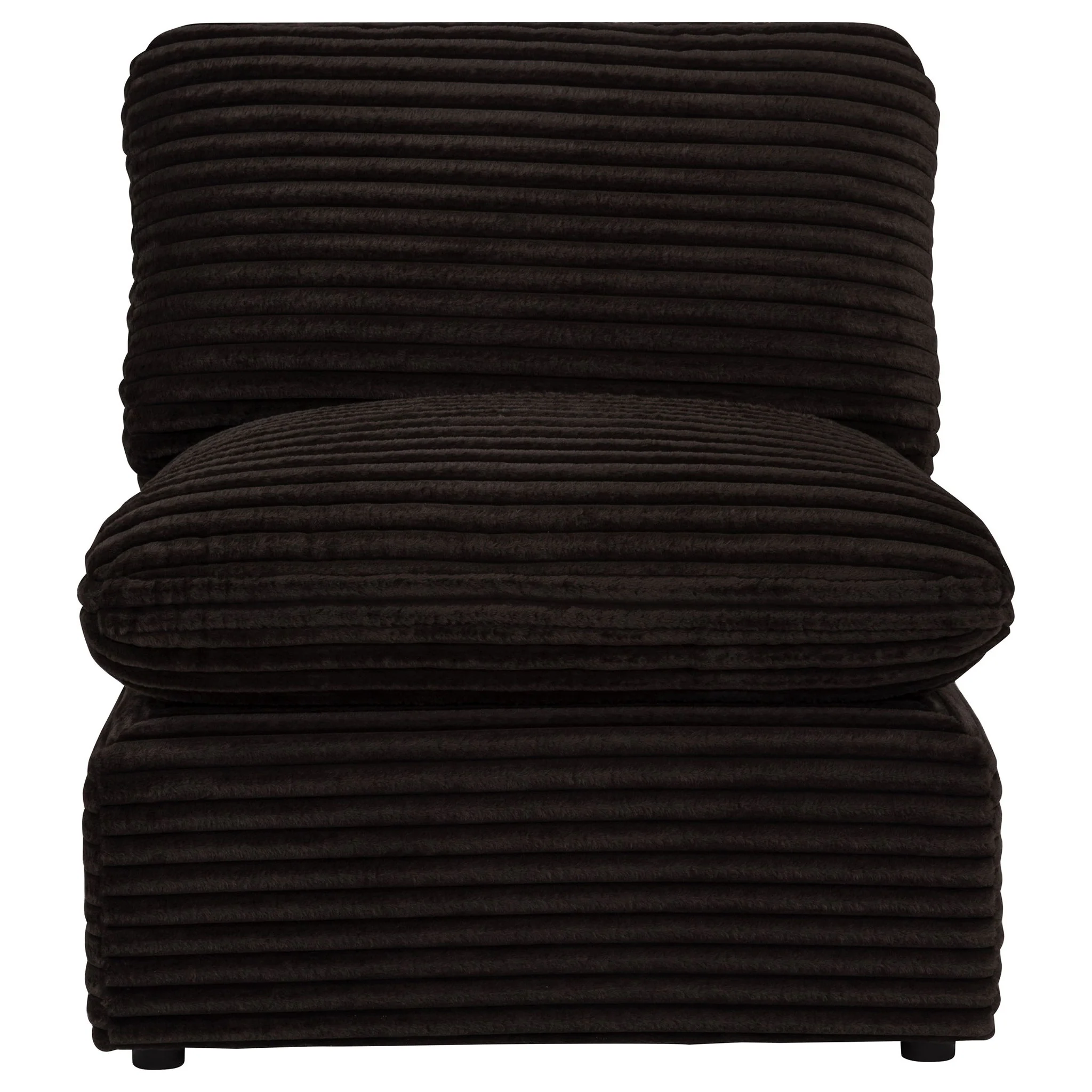 Collins Modular Armless Chair Chocolate Brown - Image 2