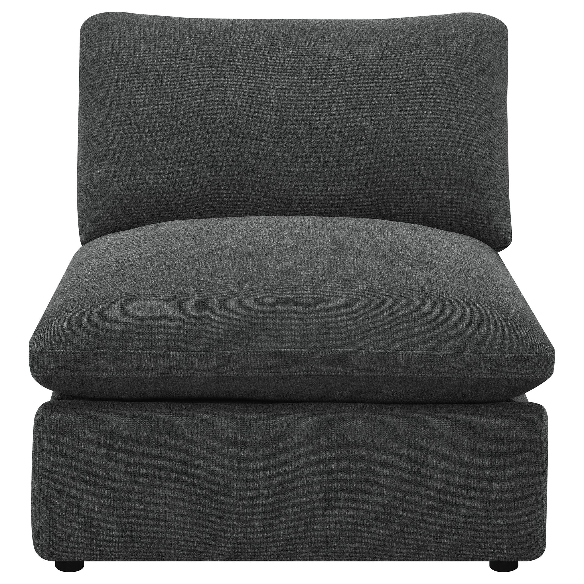 Collins Modular Armless Chair Dark Grey - Image 4