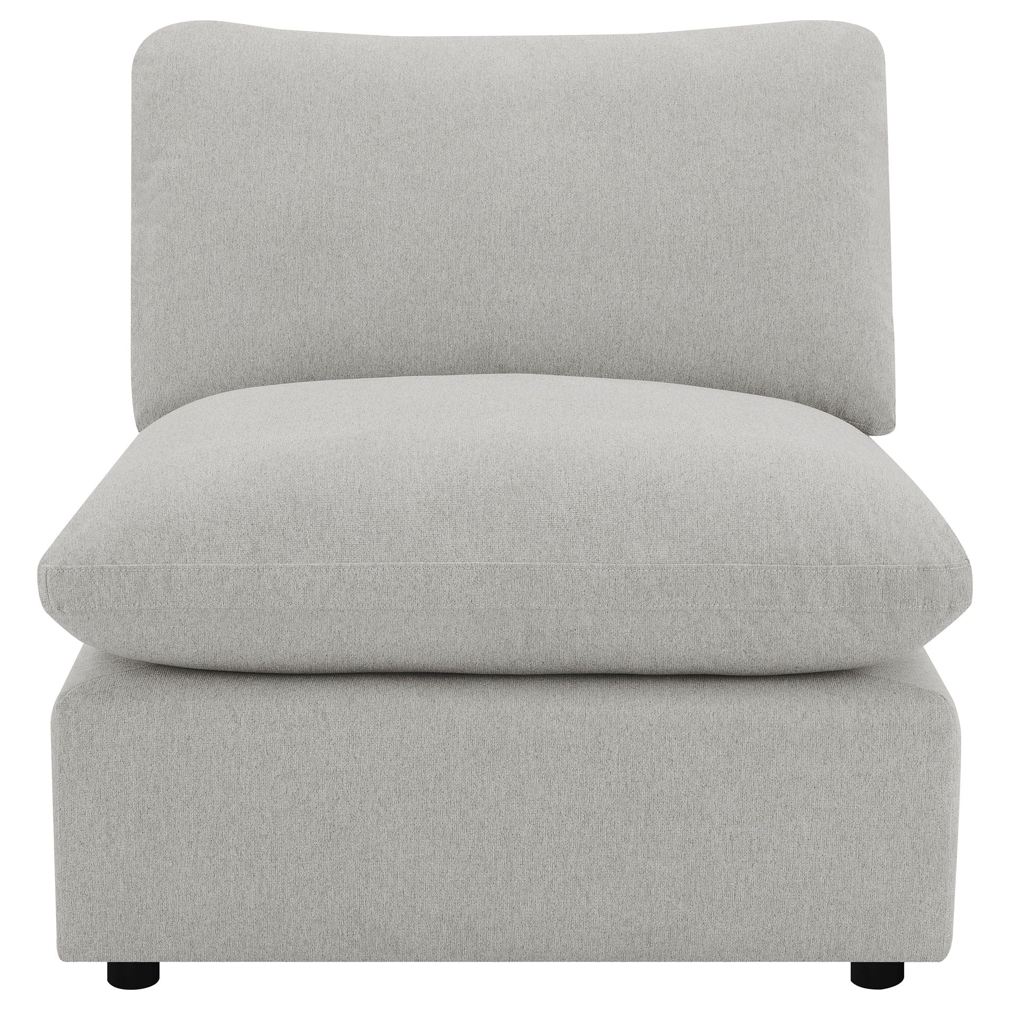 Collins Modular Armless Chair Grey - Image 2