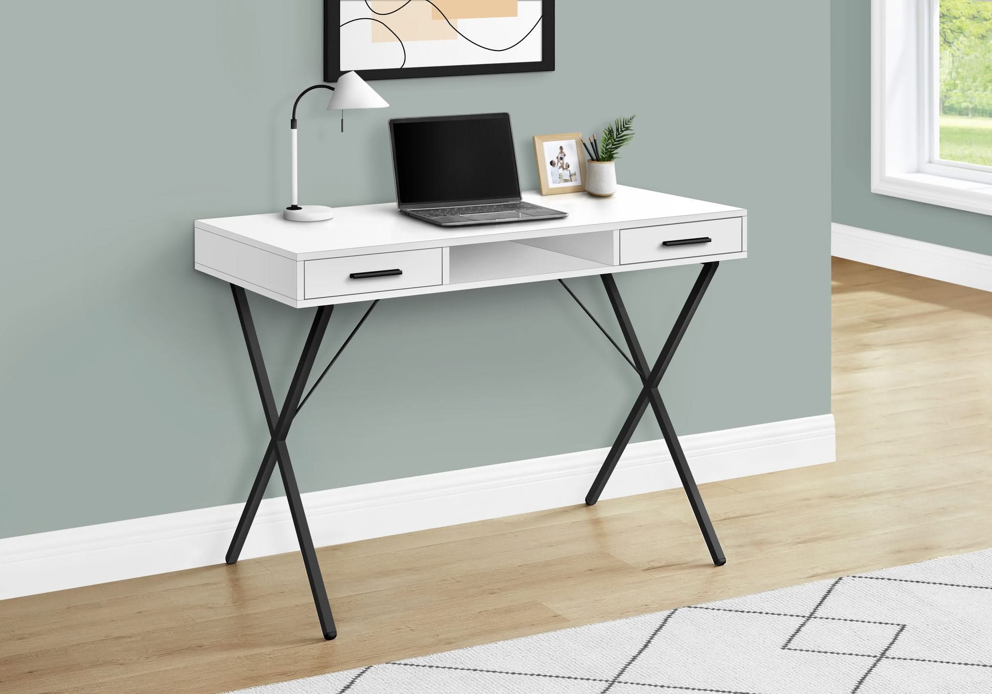 Computer Desk, Home Office, Laptop, Left / Right Set-Up, Storage Drawers, Work, Contemporary, Modern - Image 16