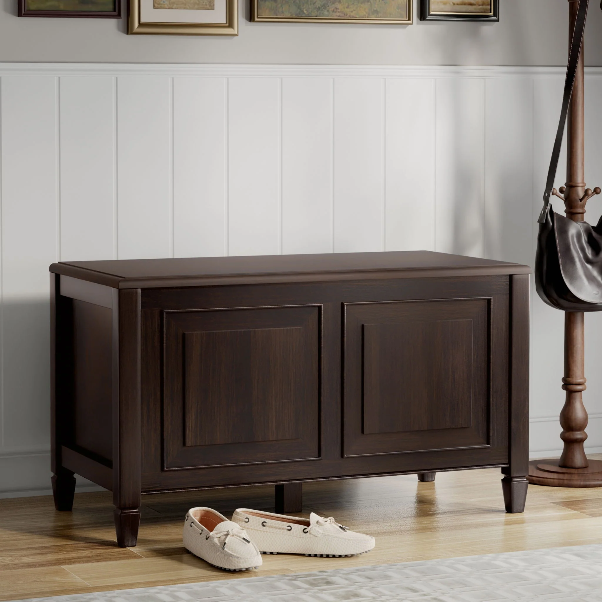 Connaught - Wide Storage Bench Trunk - Chestnut - Image 3