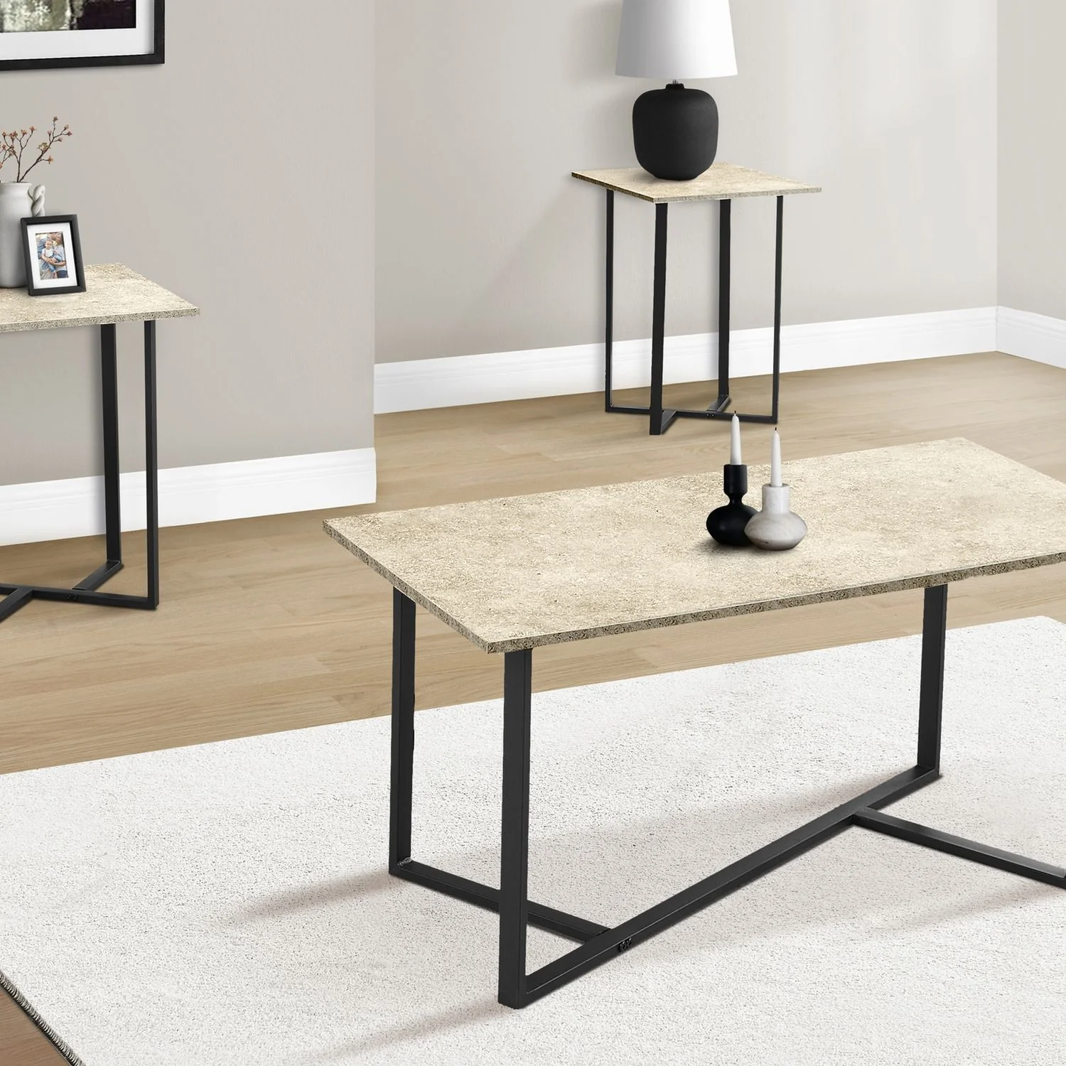 Contemporary 3 Piece Table Set - Image 8