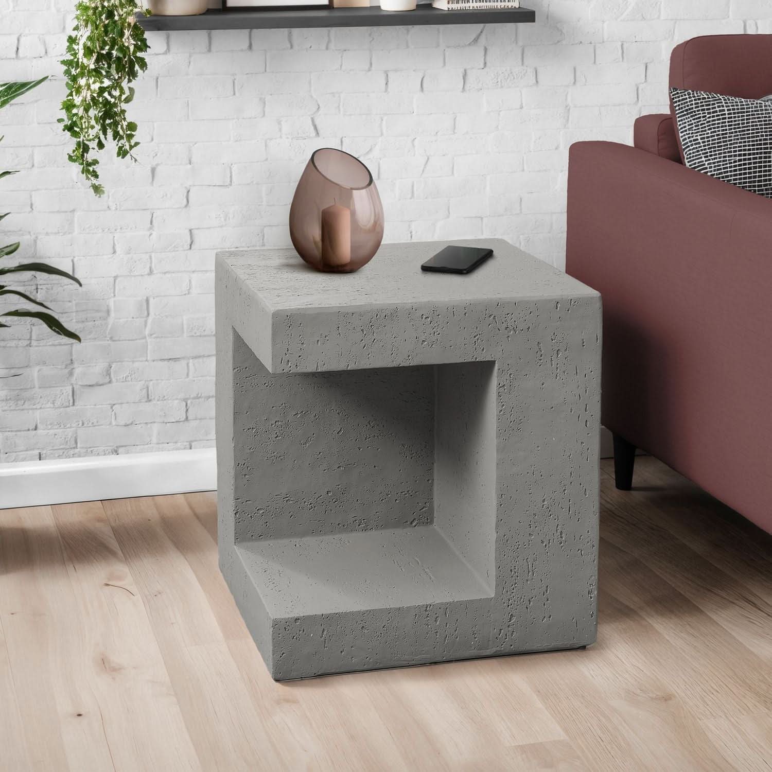 Contemporary Square Accent Table Indoor / Outdoor - Image 8
