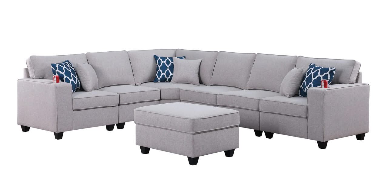 Cooper - Sectional Sofa With Ottomans And Cupholder - Image 5