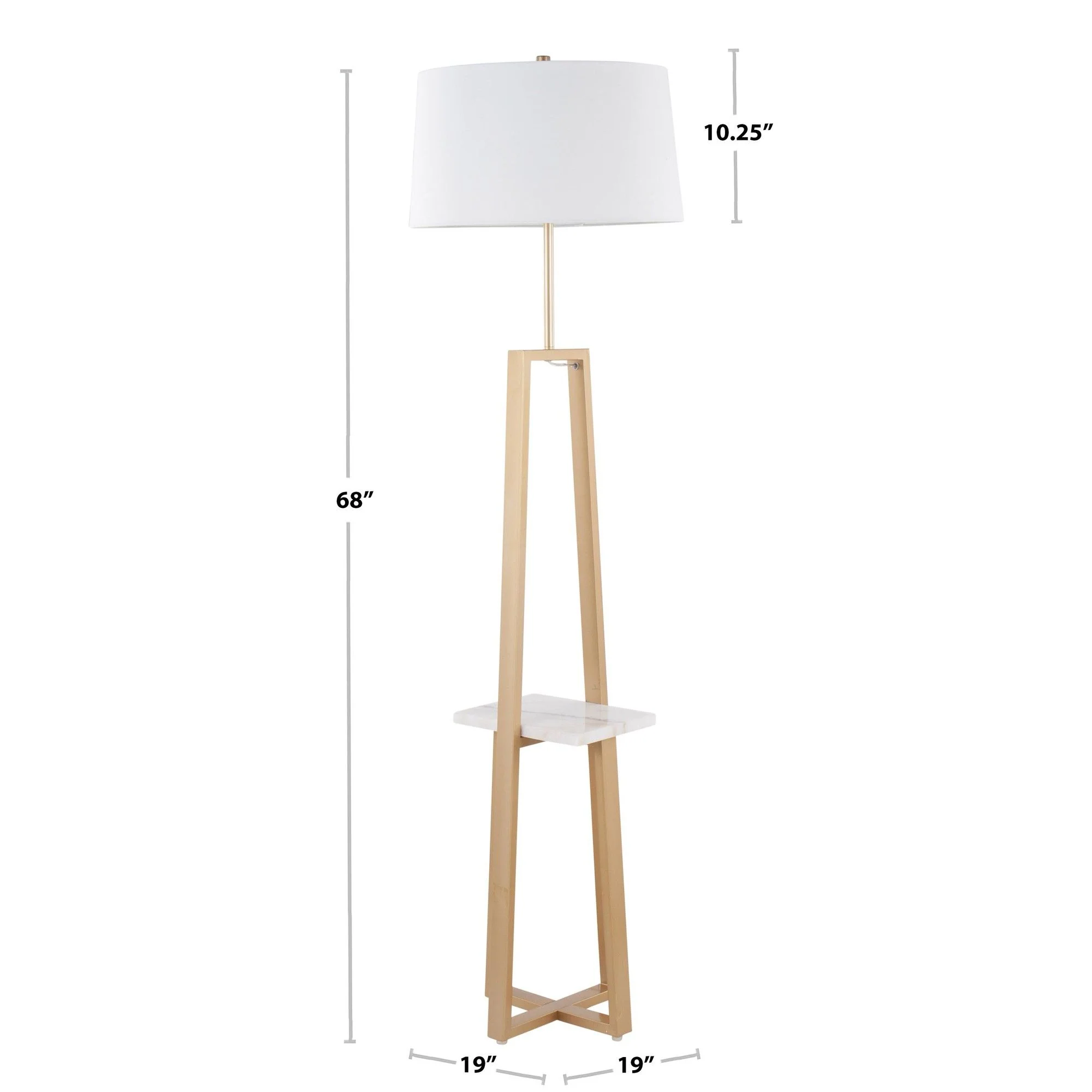 Cosmo - Shelf Contemporary / Glam Floor Lamp - Image 4