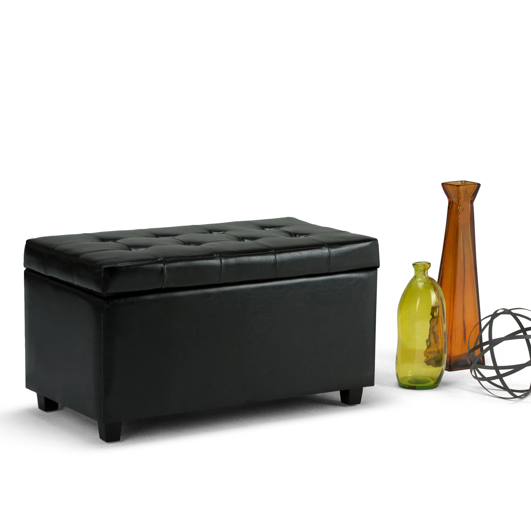 Cosmopolitan - Storage Ottoman - Midnight Black - Image 3