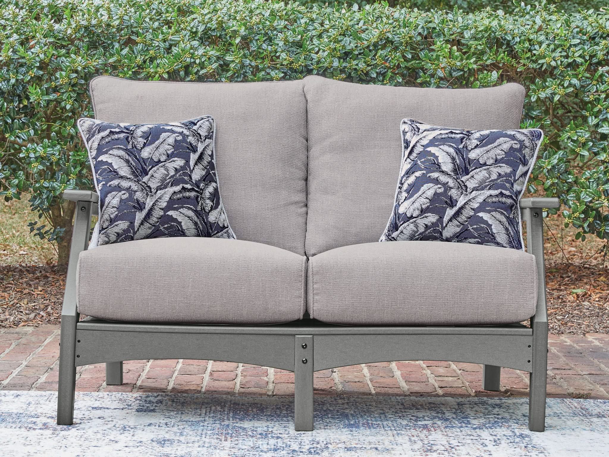 Cove Beach - Loveseat With Cushion - Gray - Image 4