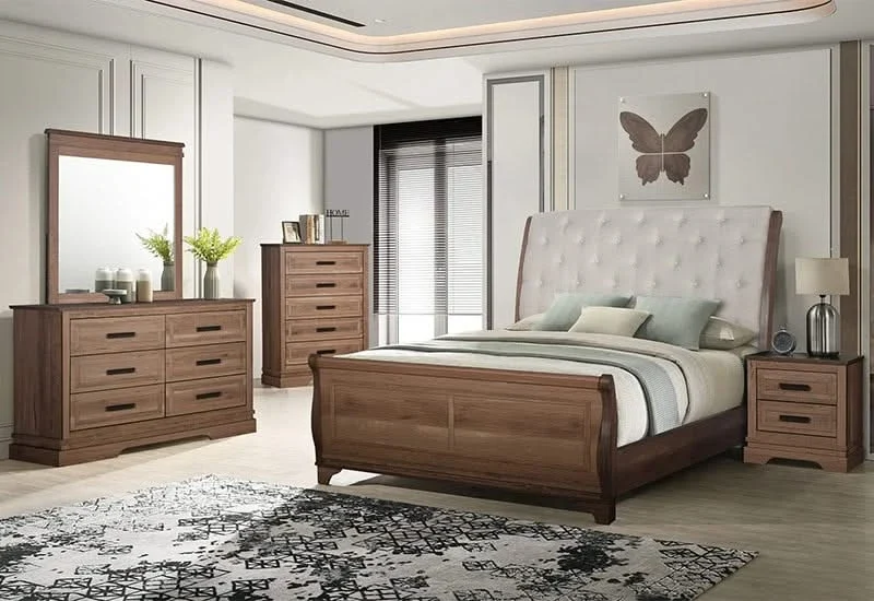 Coventry Hall 6-Drawer Dresser in Pecan Wood Finish - Image 3