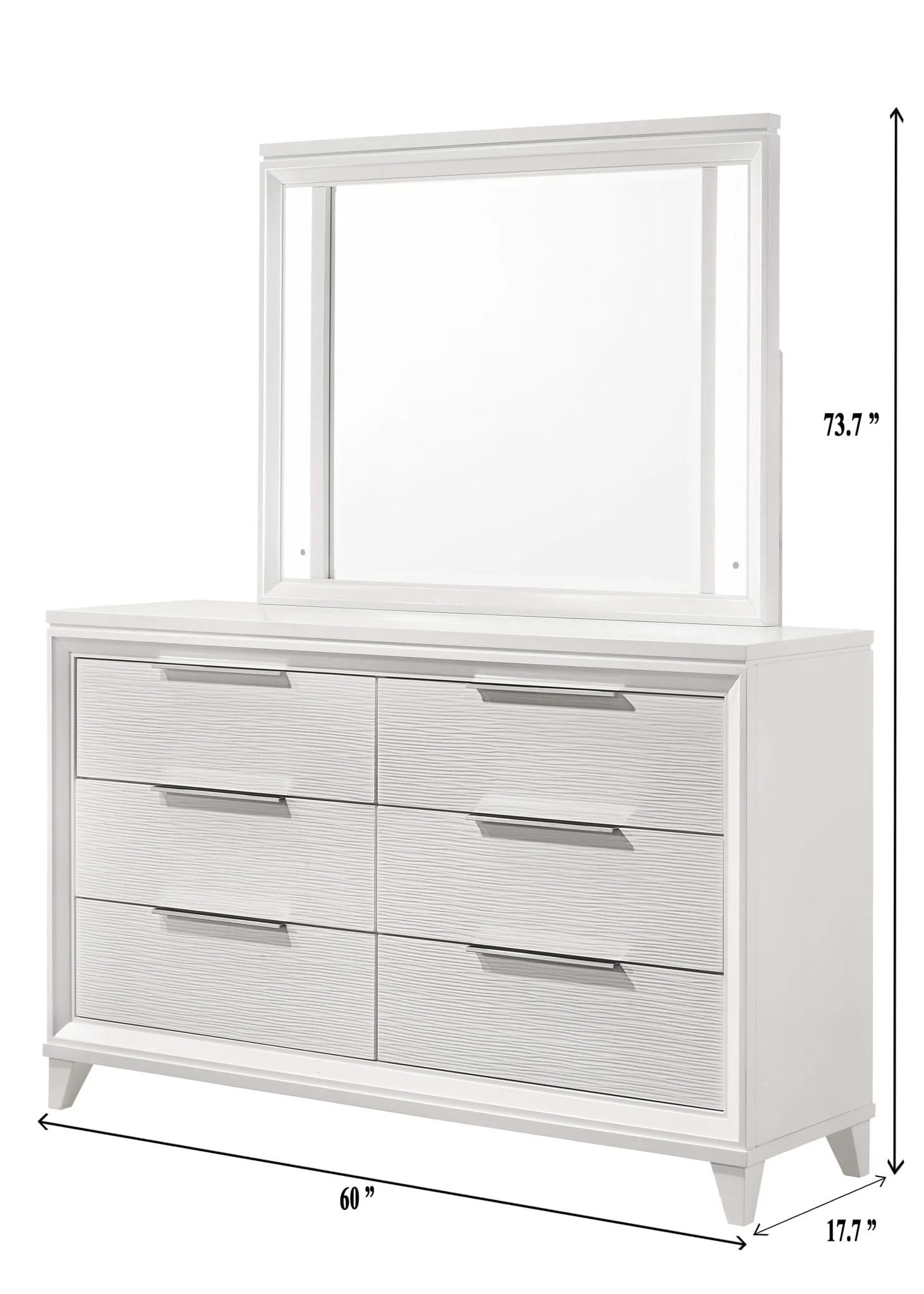 Cressida - Dresser And Mirror - White - Image 2