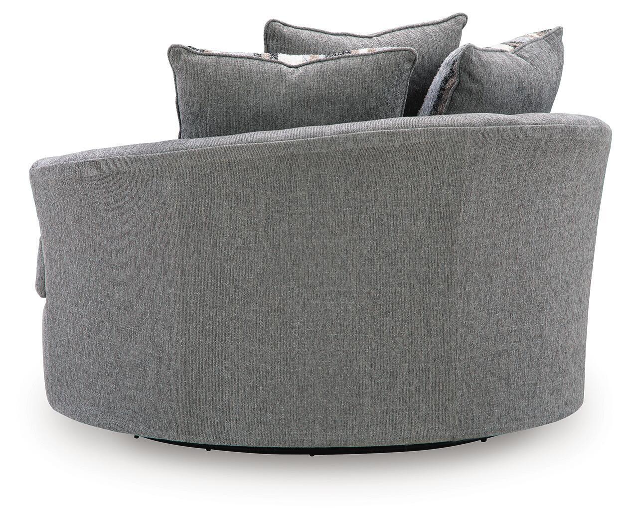 Creston Heights - Oversized Swivel Accent Chair - Smolder - Image 2