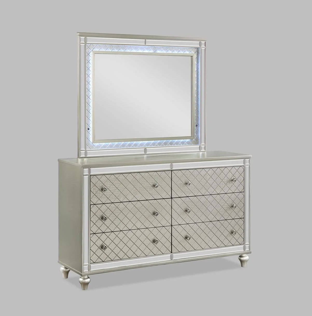 Cristian - Queen 5 Piece Bedroom Set - Champagne - Image 2