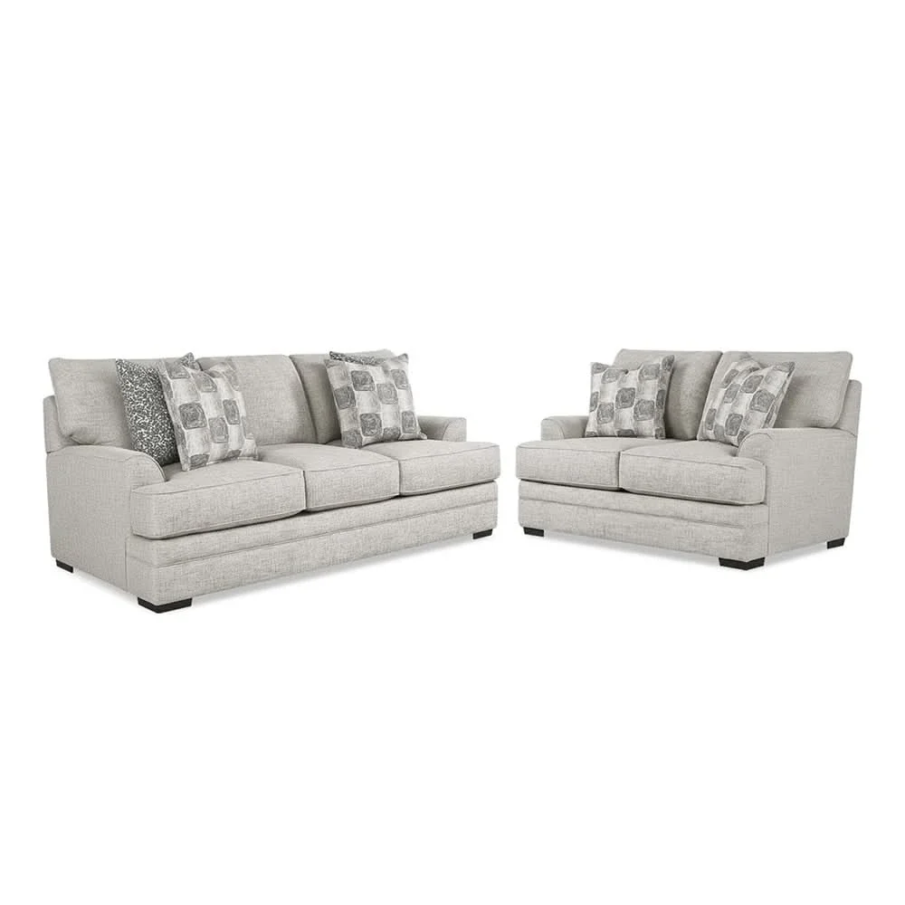 Crosby Dove Contemporary 2PC Living Room Set with Sofa and Loveseat - Image 3