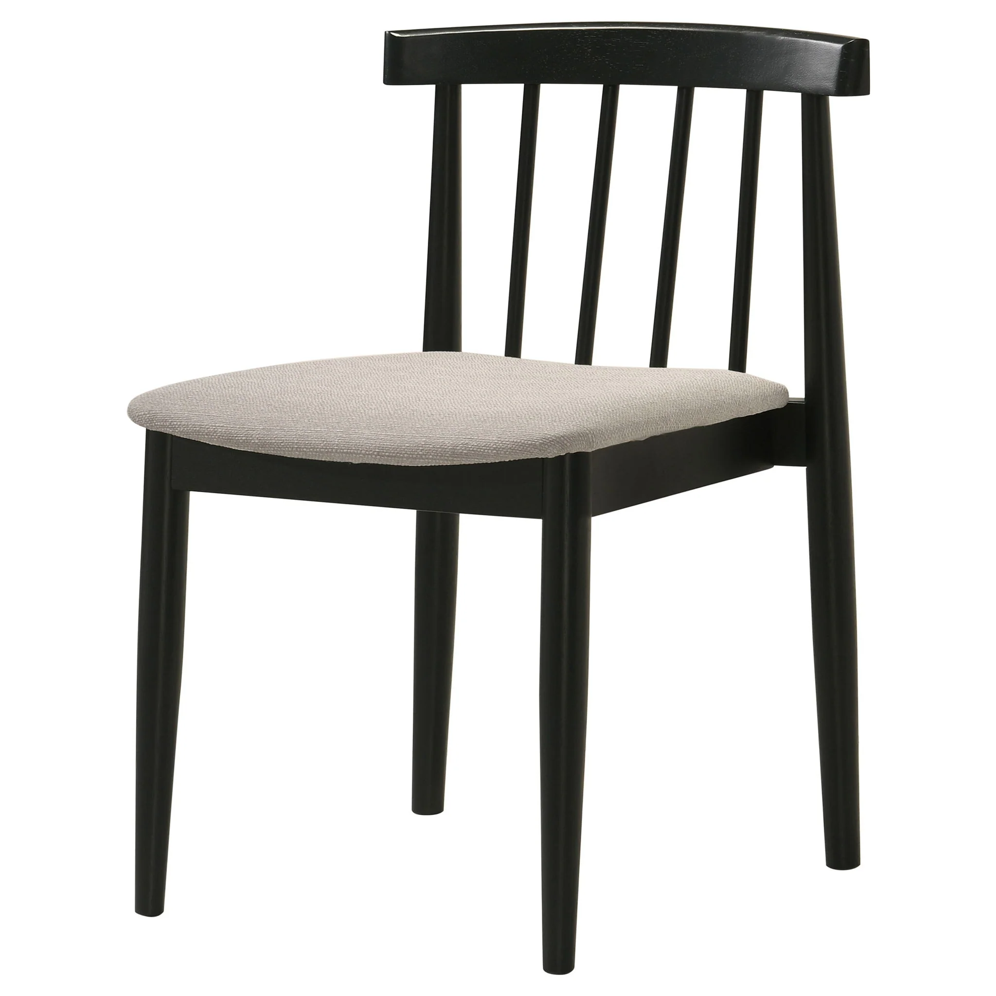 Cullen Dining Side Chair Upholstered Seat Black (Set of 2) - Image 3