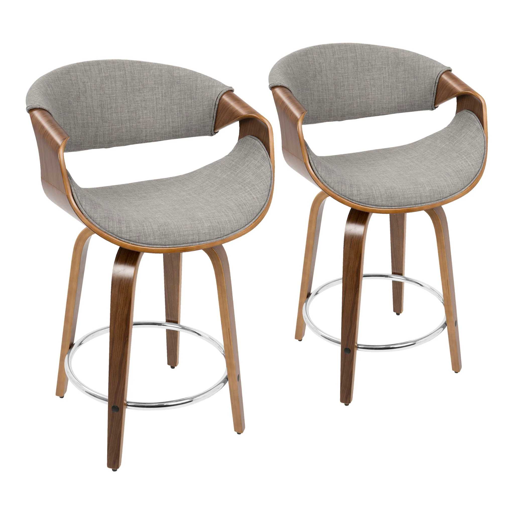 Curvini - Mid Century Modern Counter Stool (Set of 2) - Image 2