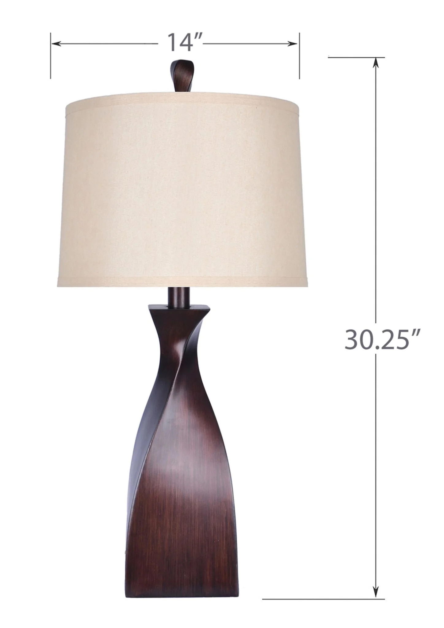 Curvo - Contemporary Polyresin Table Lamp (Set of 2) - Image 3