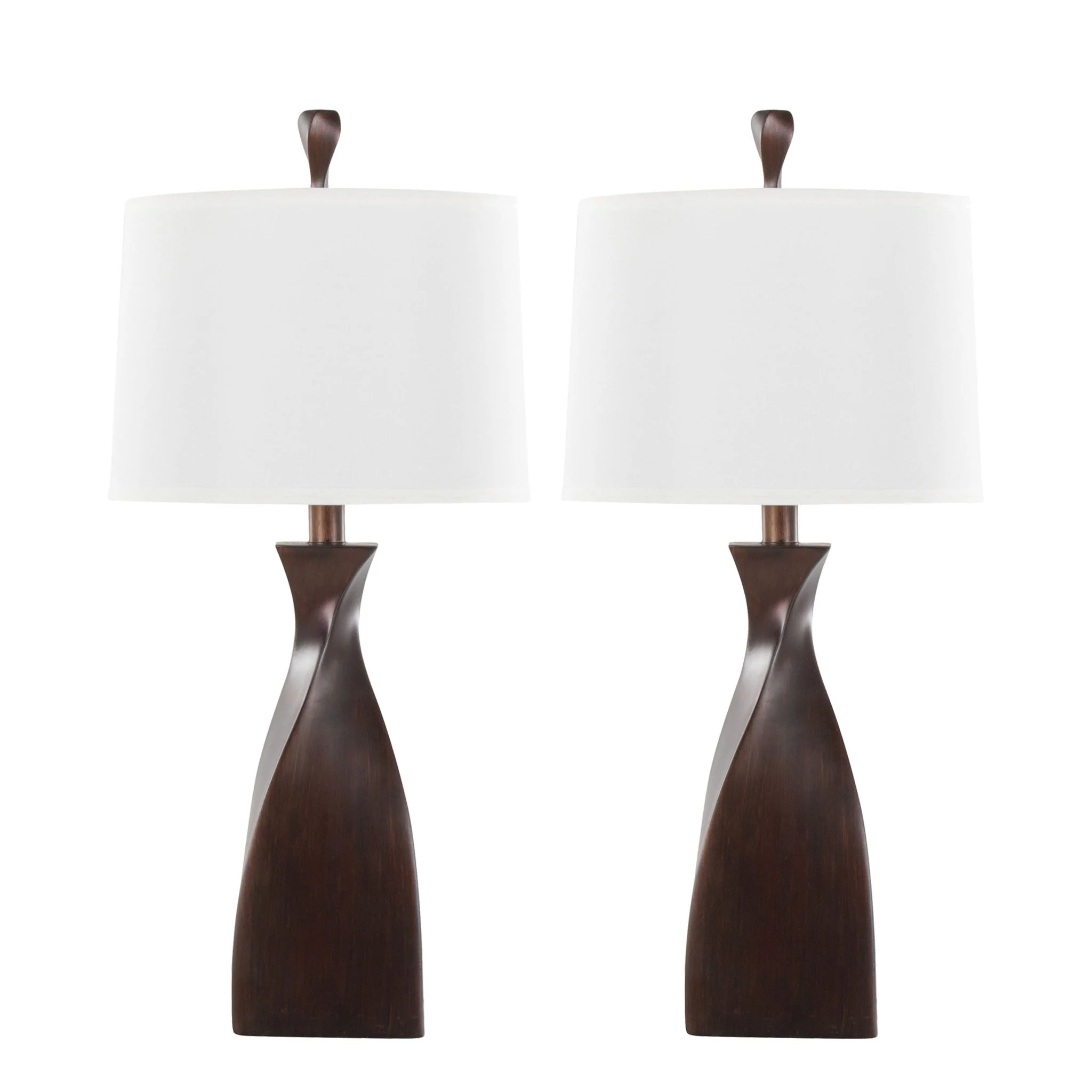 Curvo - Contemporary Polyresin Table Lamp (Set of 2) - Image 4