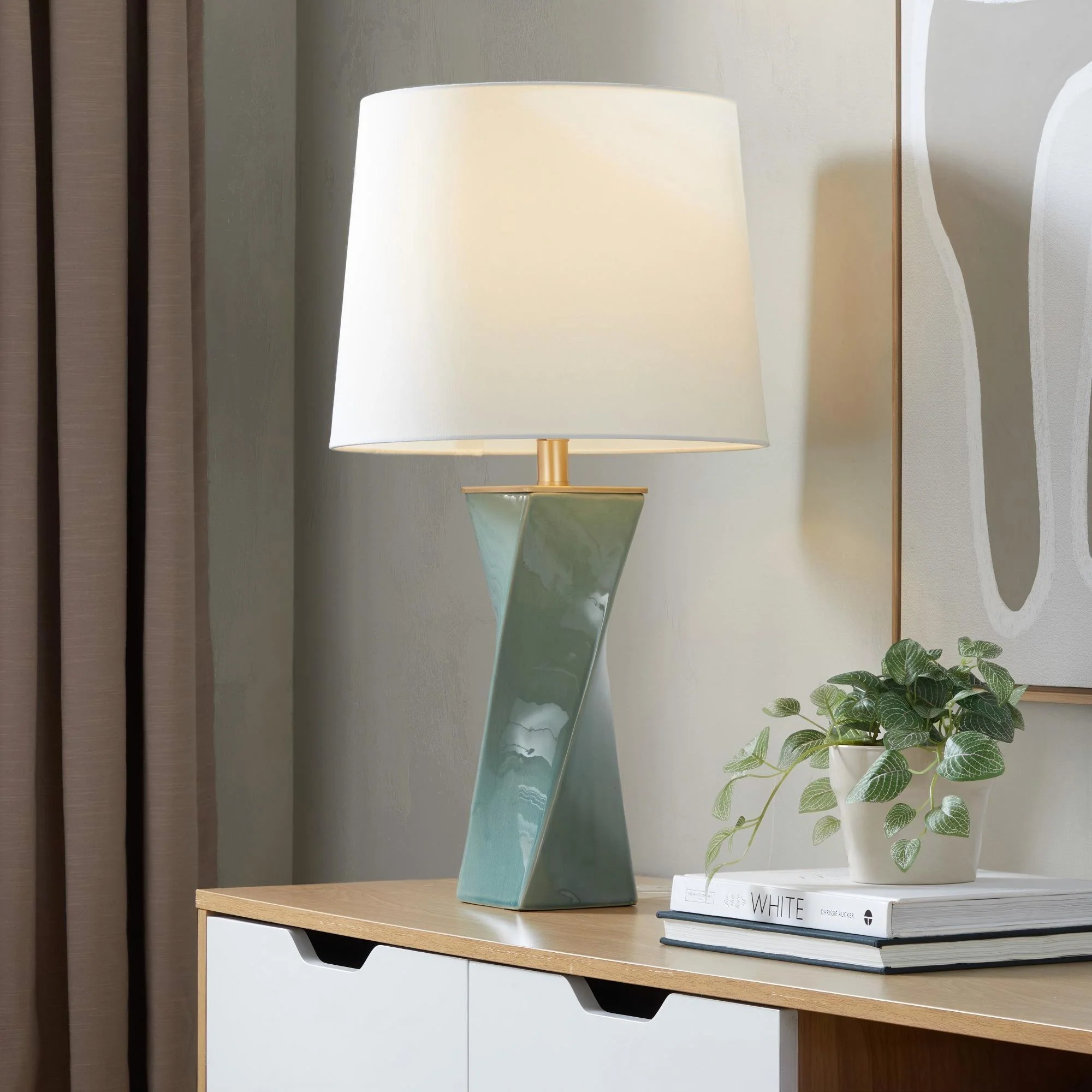 Curvo - Square Contemporary Table Lamp - Image 2
