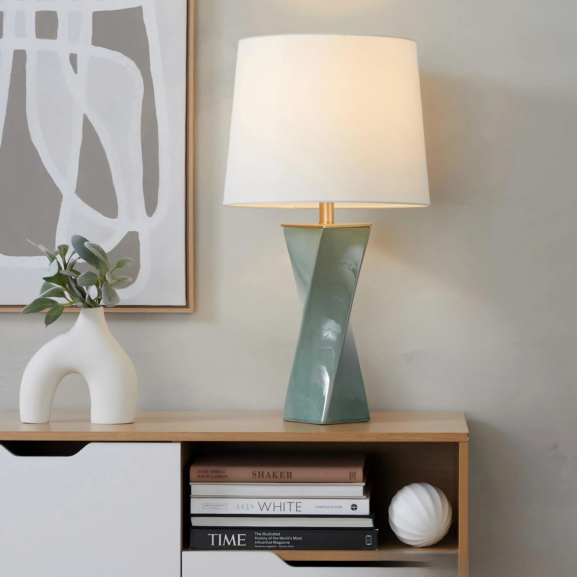 Curvo - Square Contemporary Table Lamp - Image 3