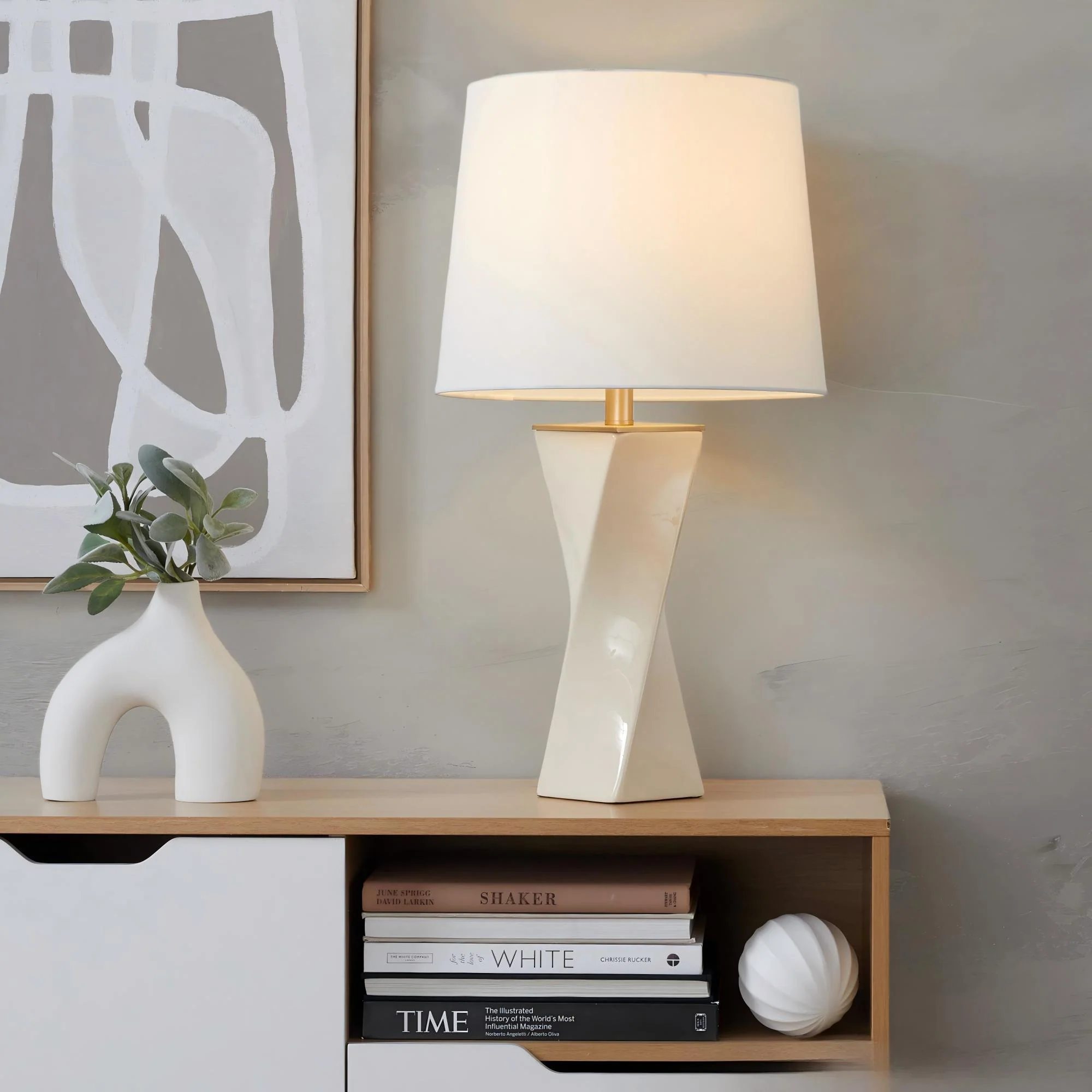 Curvo - Square Contemporary Table Lamp - Image 7