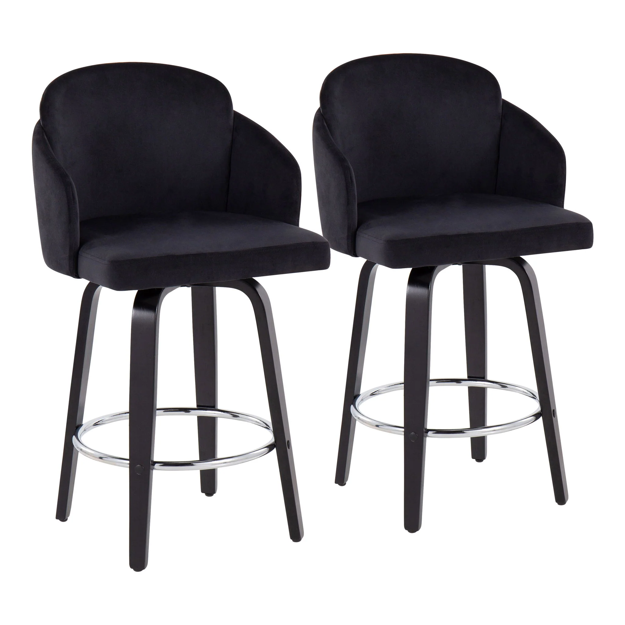 Dahlia - Contemporary Counter Stool Round Footrest (Set of 2) - Image 3