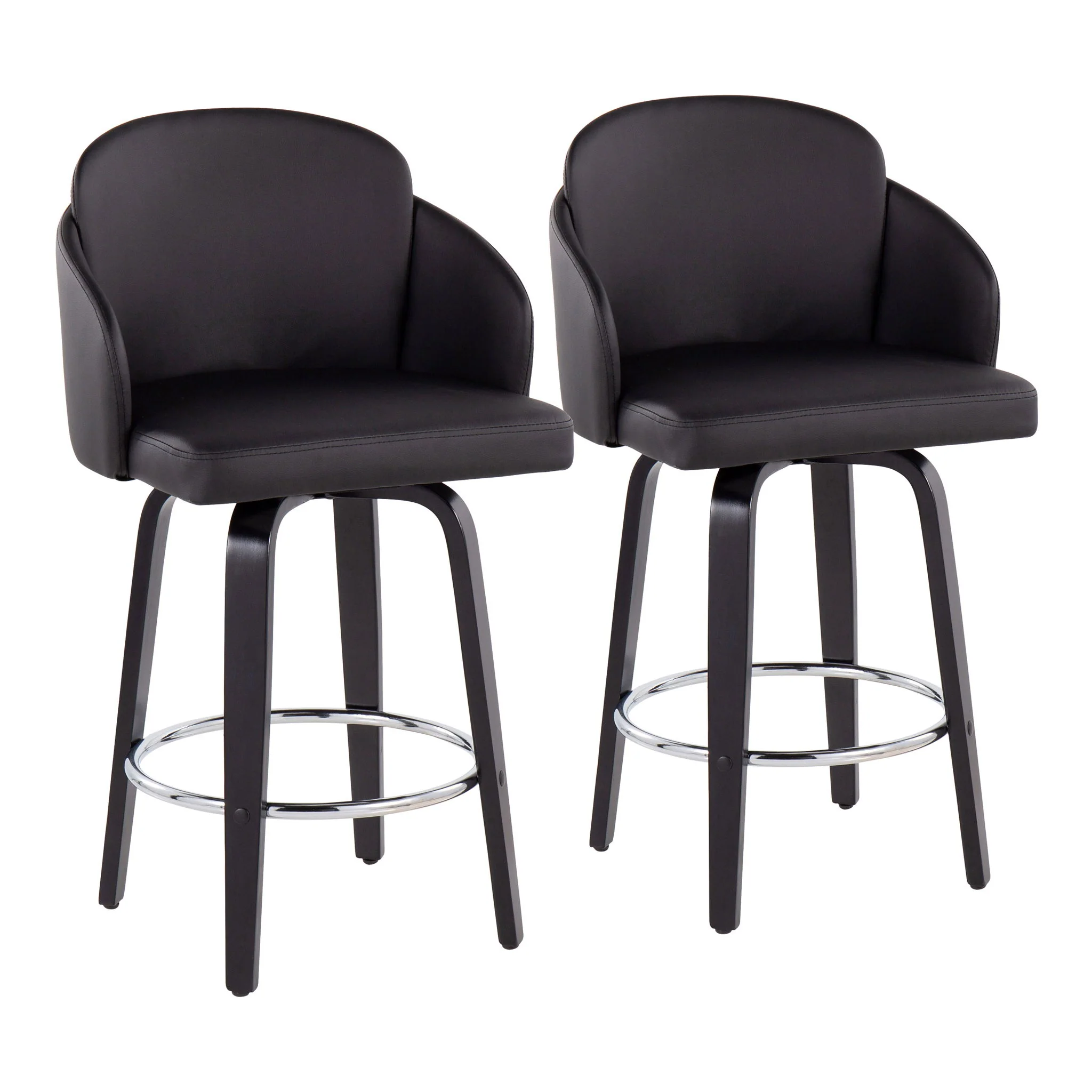 Dahlia - Contemporary Counter Stool Round Footrest (Set of 2) - Image 4