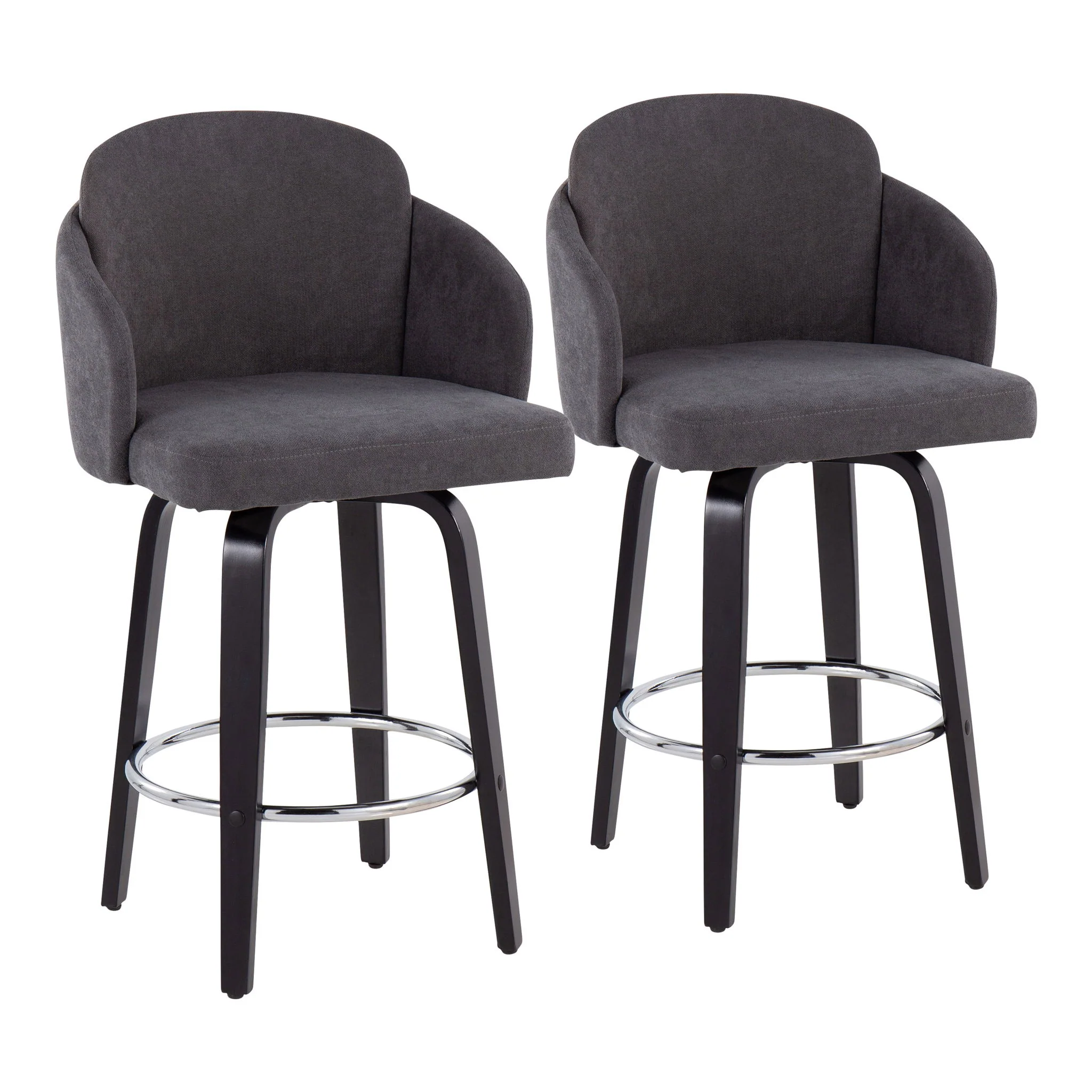 Dahlia - Contemporary Counter Stool Round Footrest (Set of 2) - Image 5