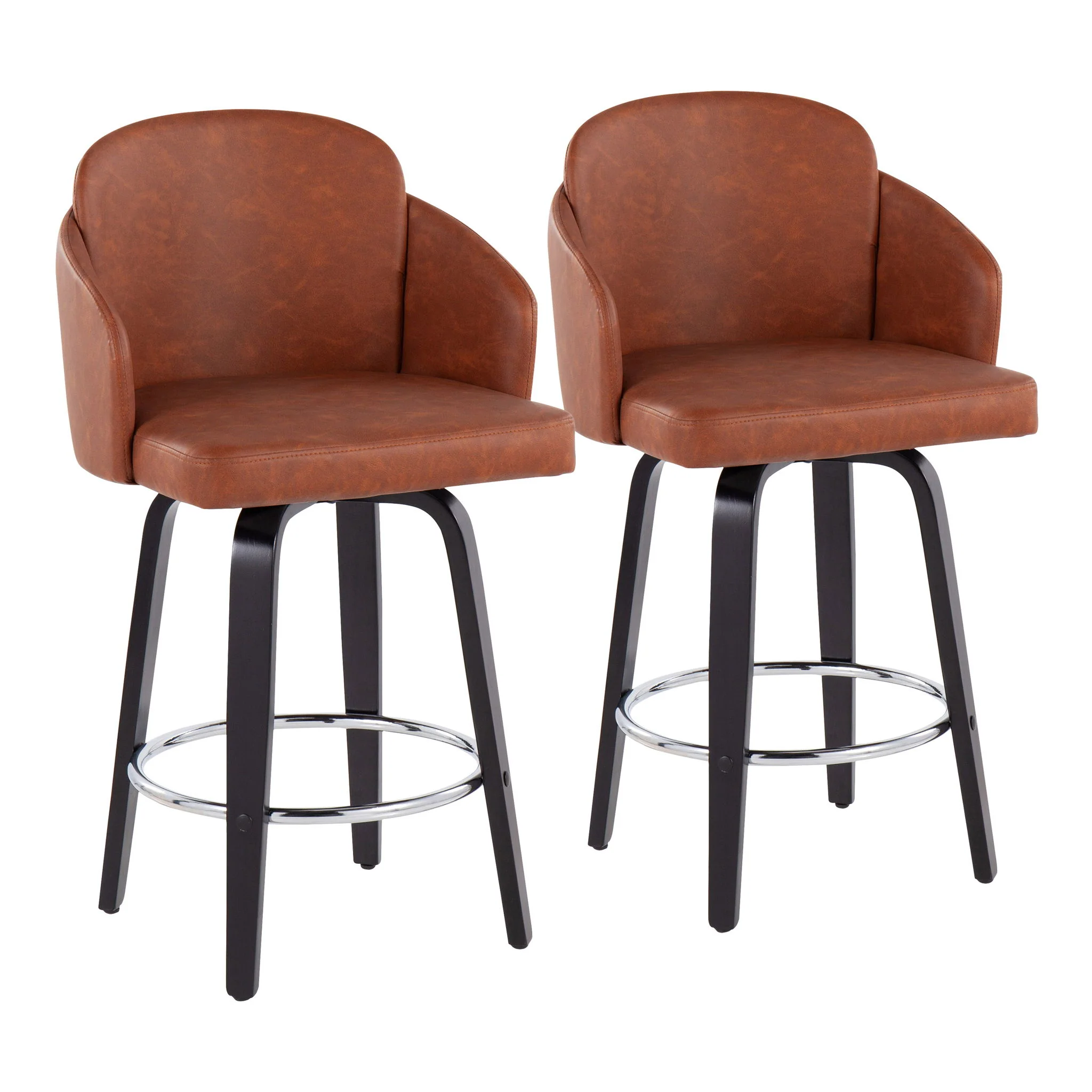 Dahlia - Contemporary Counter Stool Round Footrest (Set of 2) - Image 6