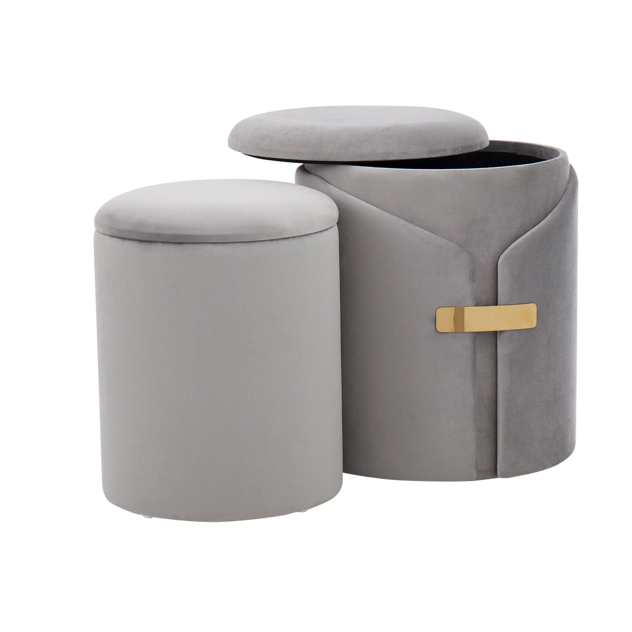 Dahlia - Contemporary / Glam Nesting Ottoman Set - Image 11